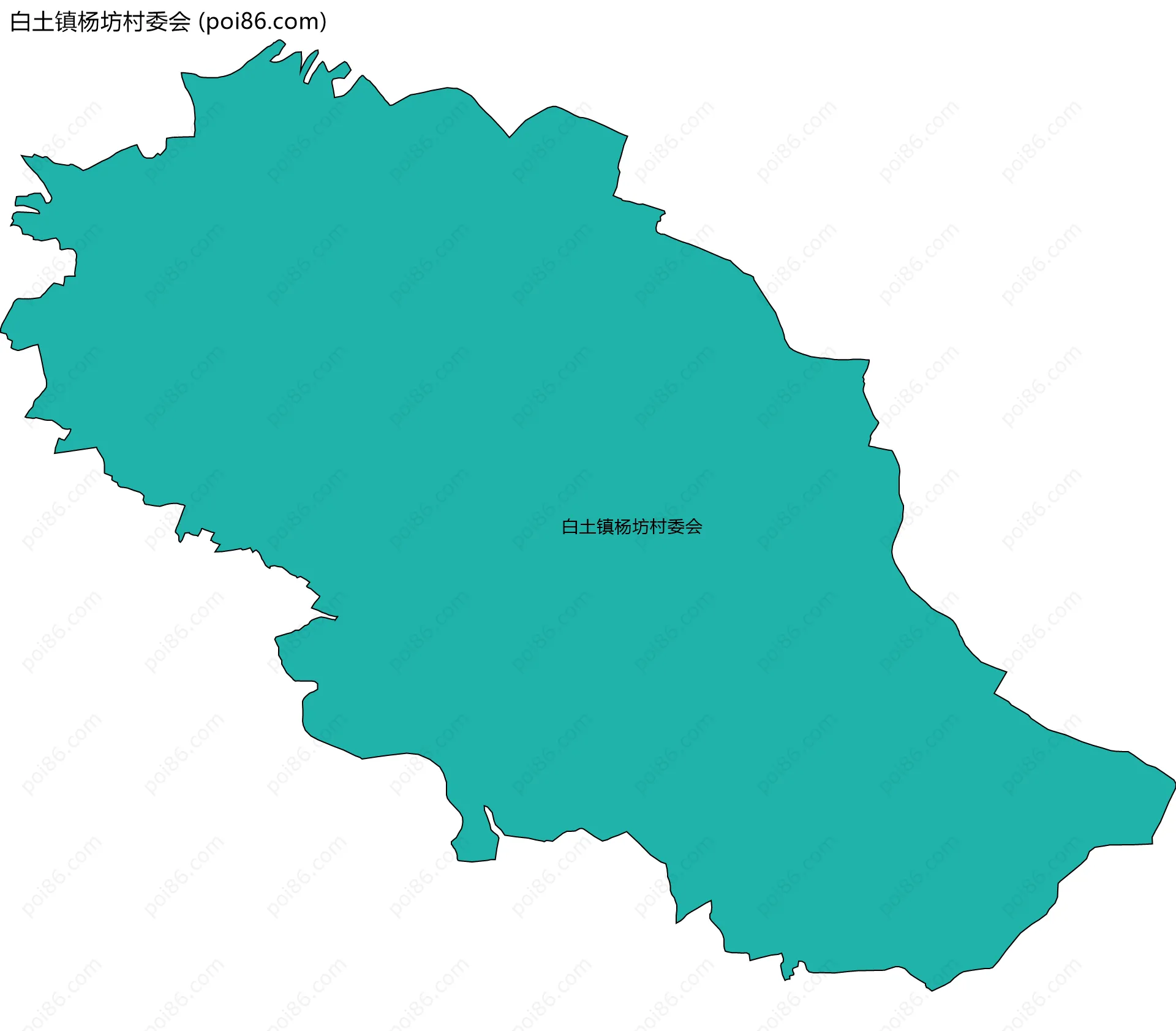 白土镇杨坊村委会边界地图