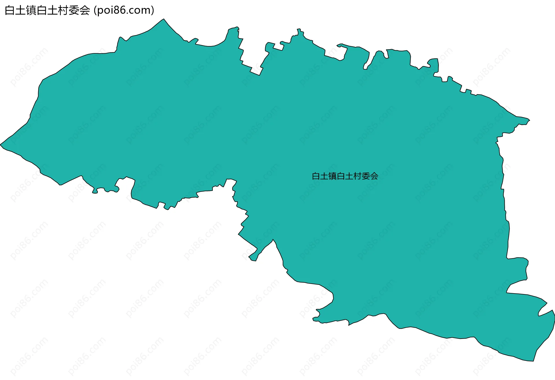 白土镇白土村委会边界地图