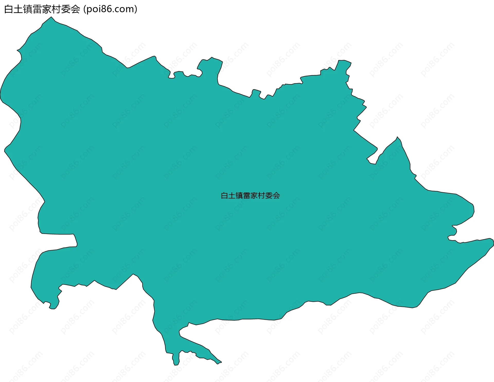 白土镇雷家村委会边界地图