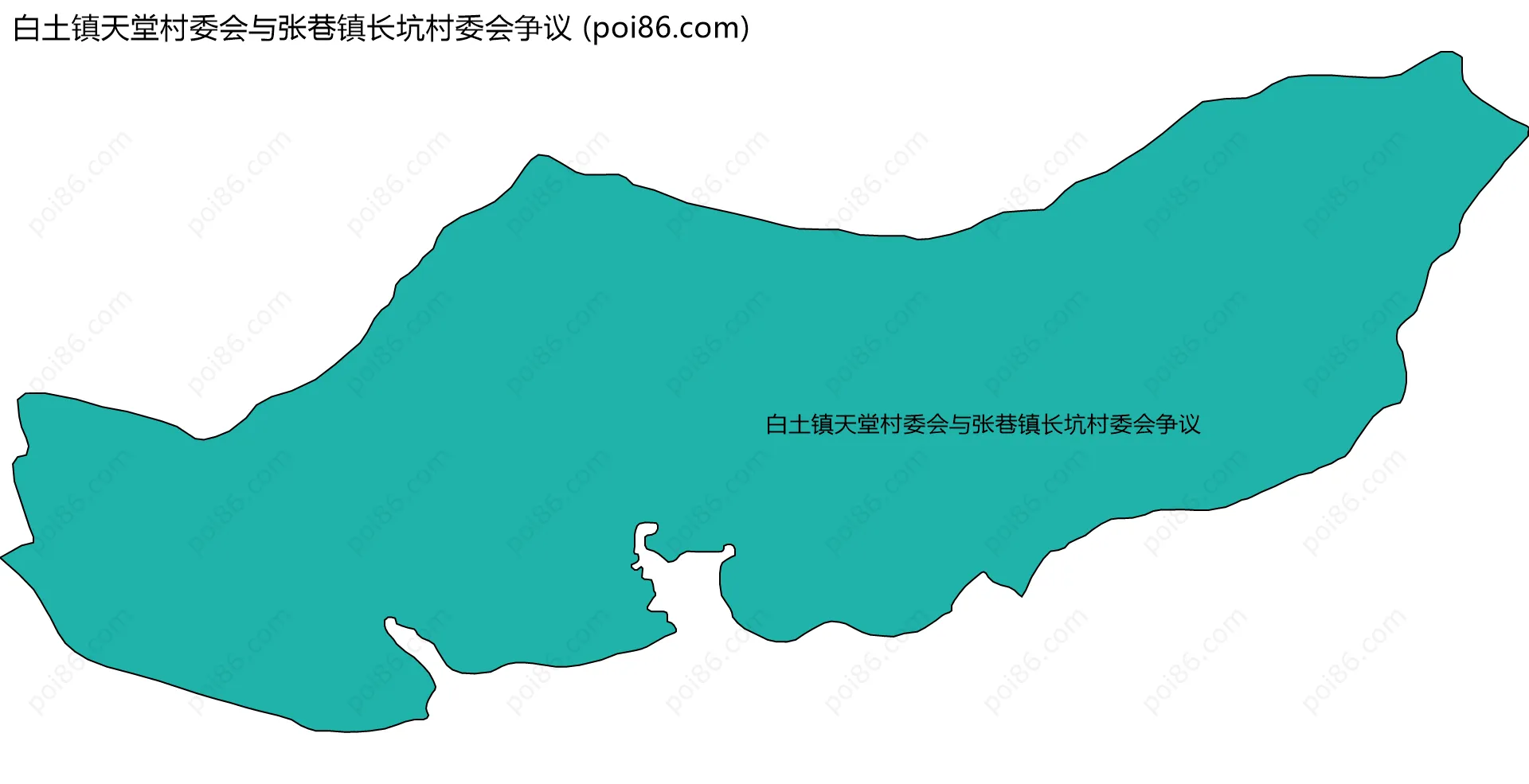 白土镇天堂村委会与张巷镇长坑村委会争议边界地图