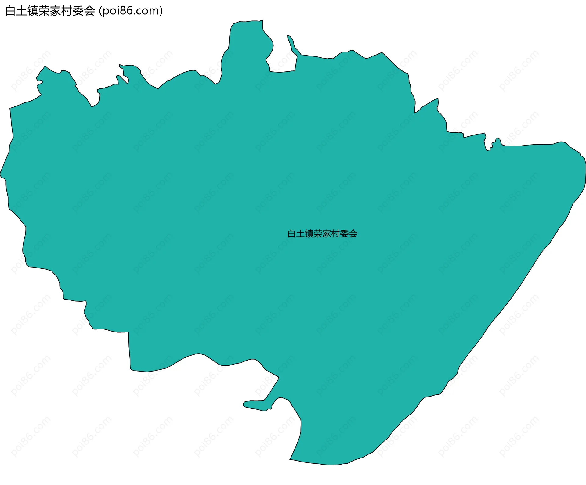 白土镇荣家村委会边界地图