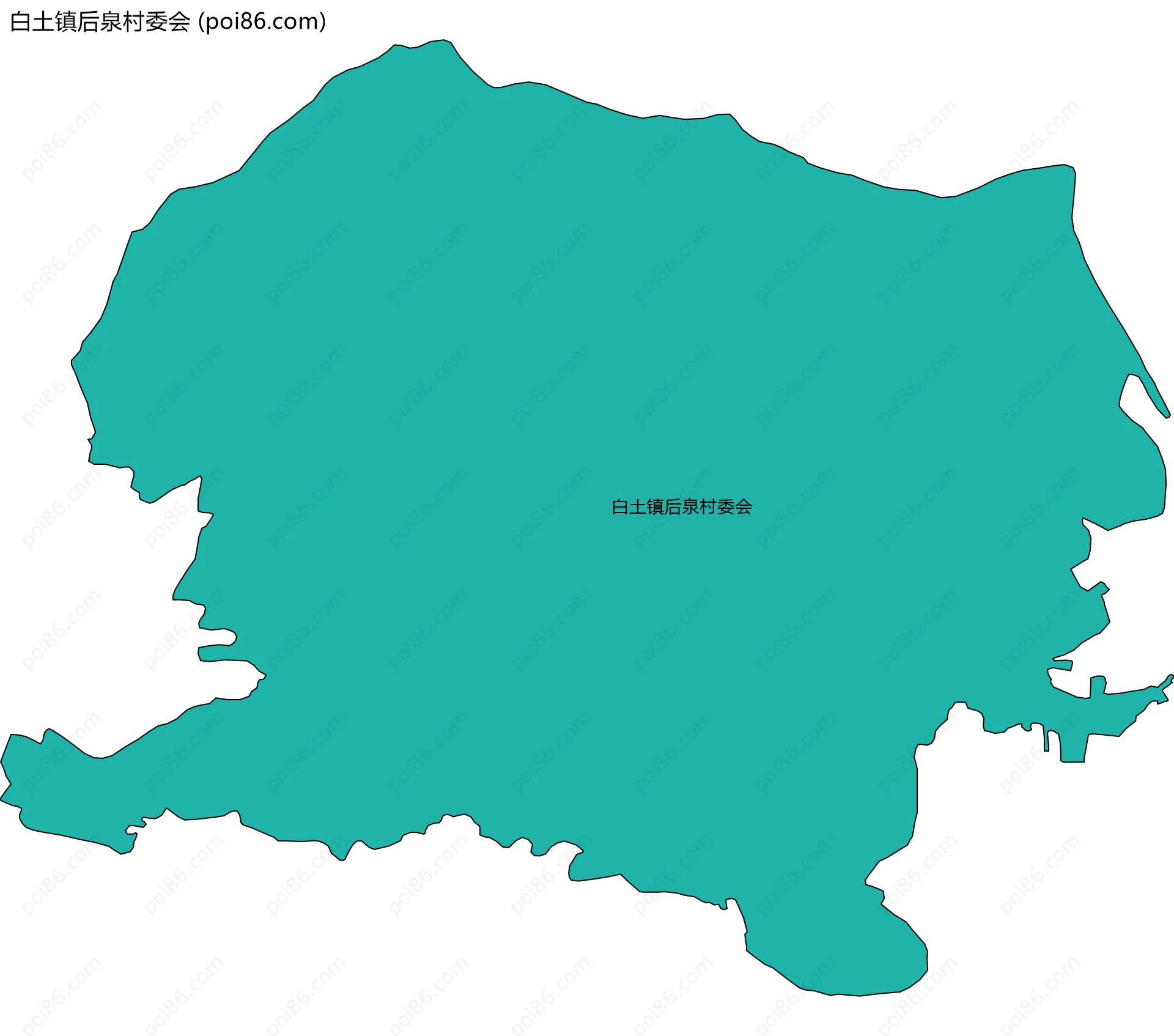 白土镇后泉村委会边界地图