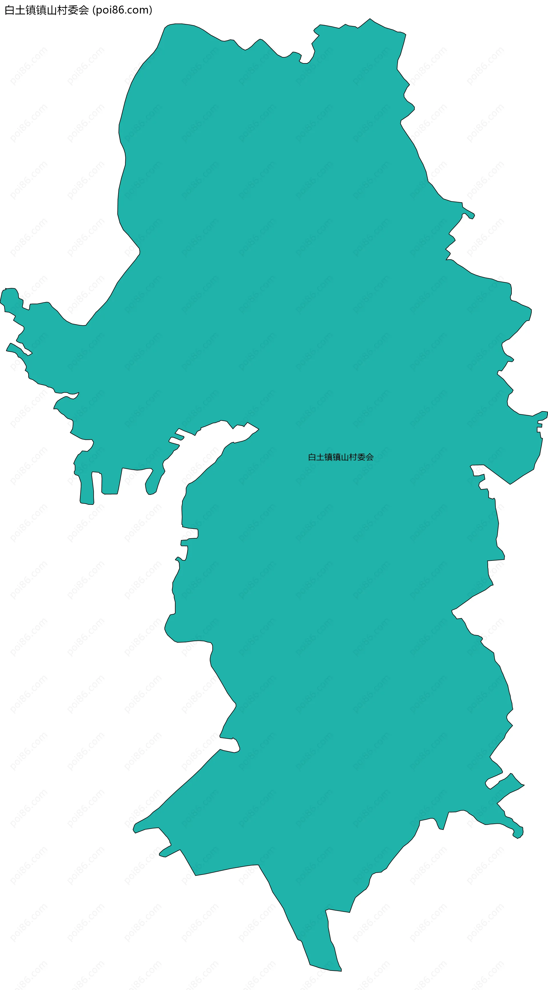 白土镇镇山村委会边界地图