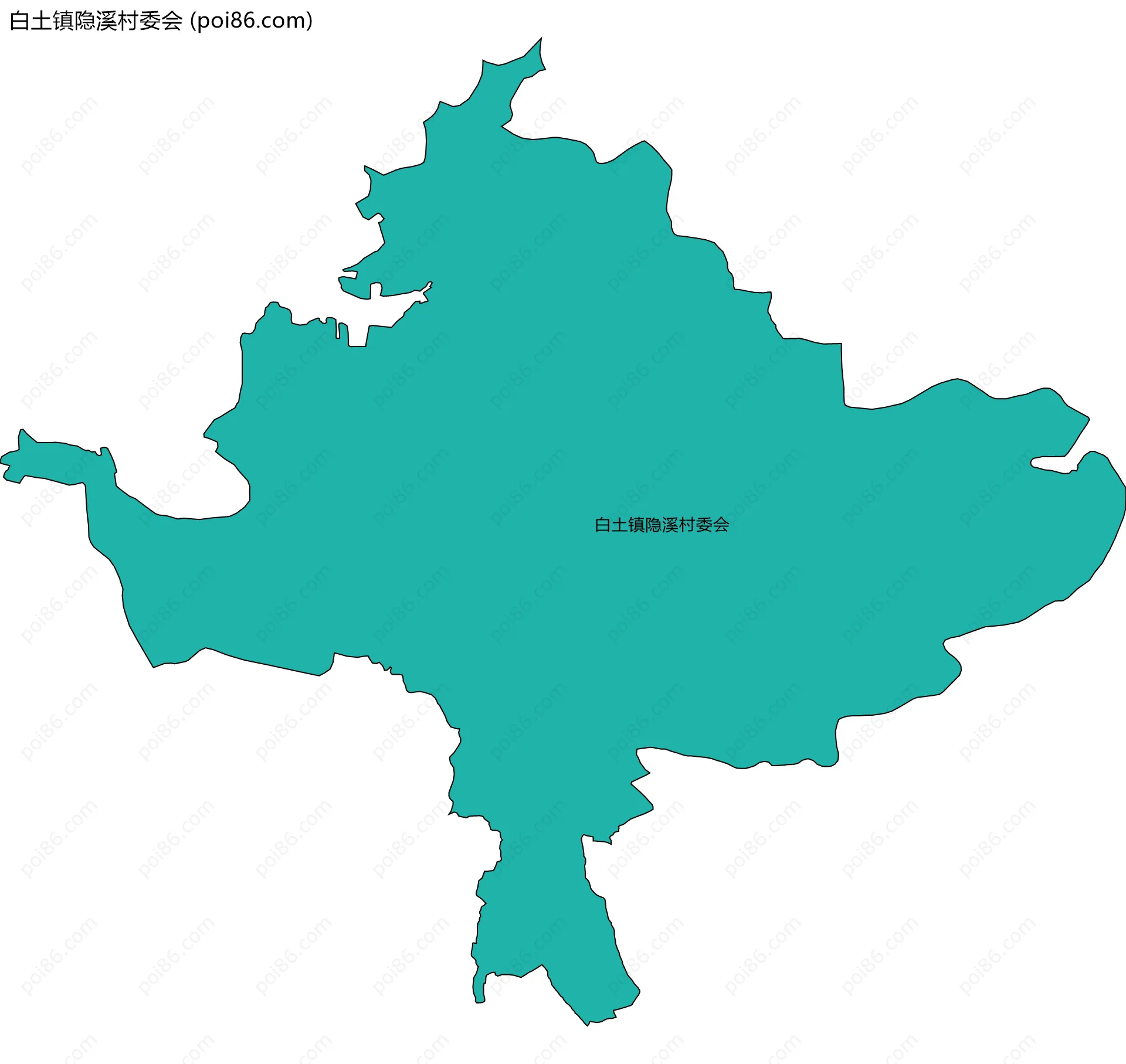 白土镇隐溪村委会边界地图