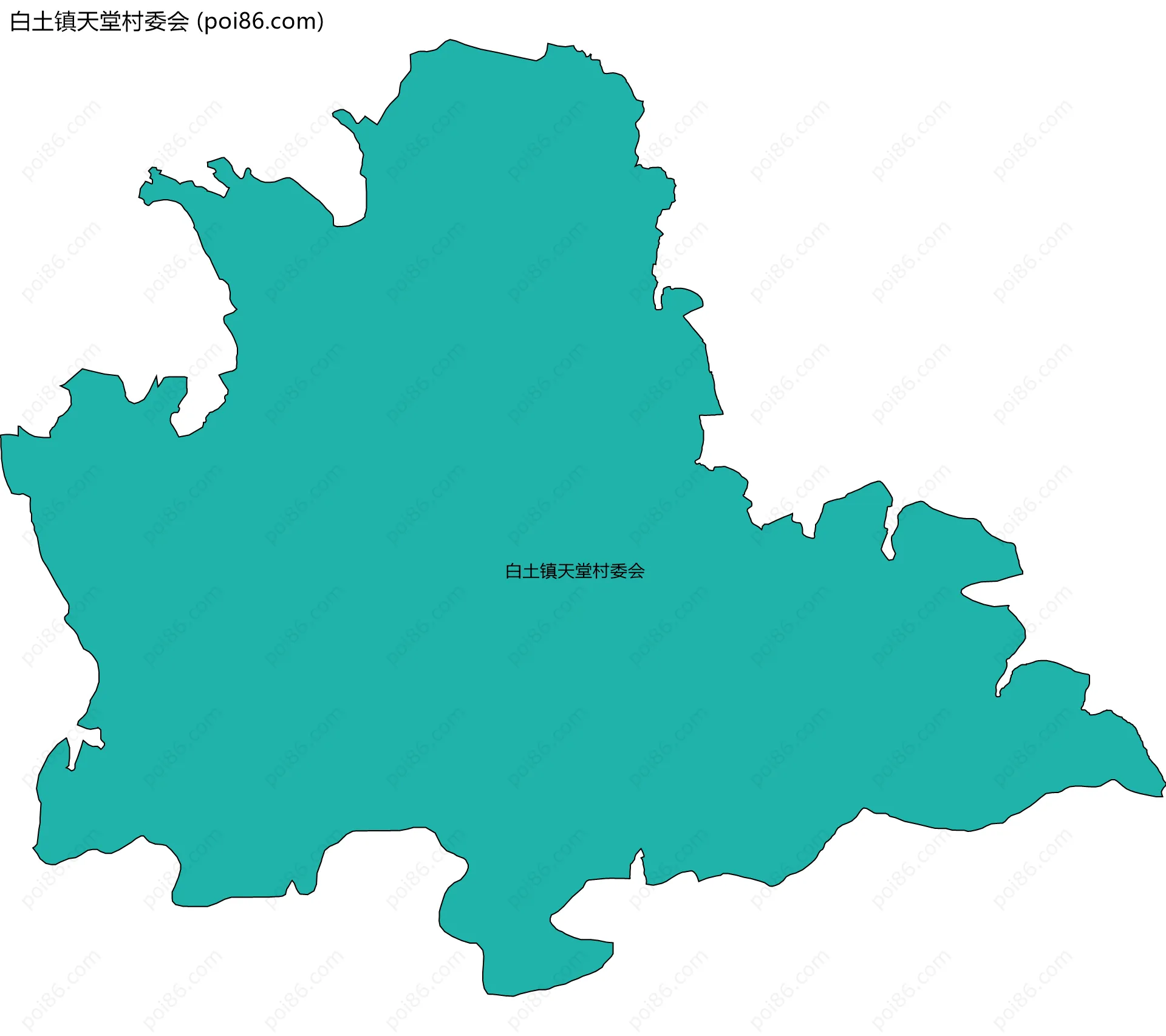 白土镇天堂村委会边界地图