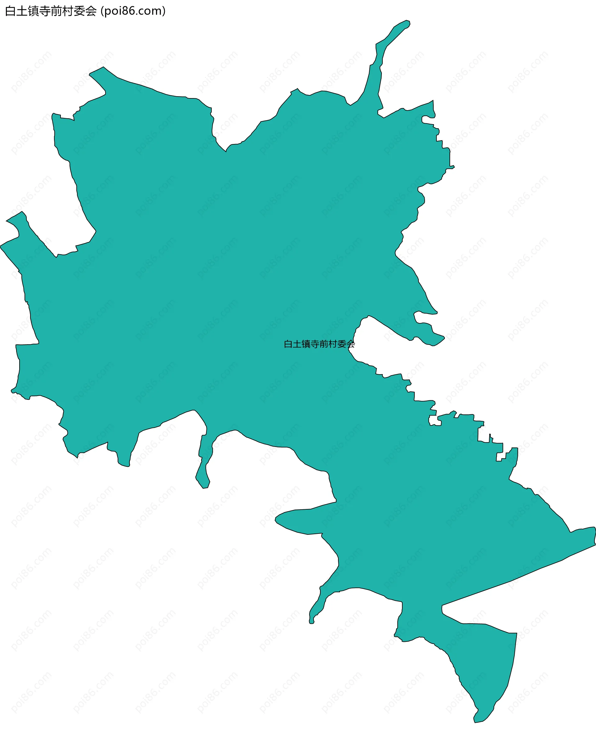 白土镇寺前村委会边界地图