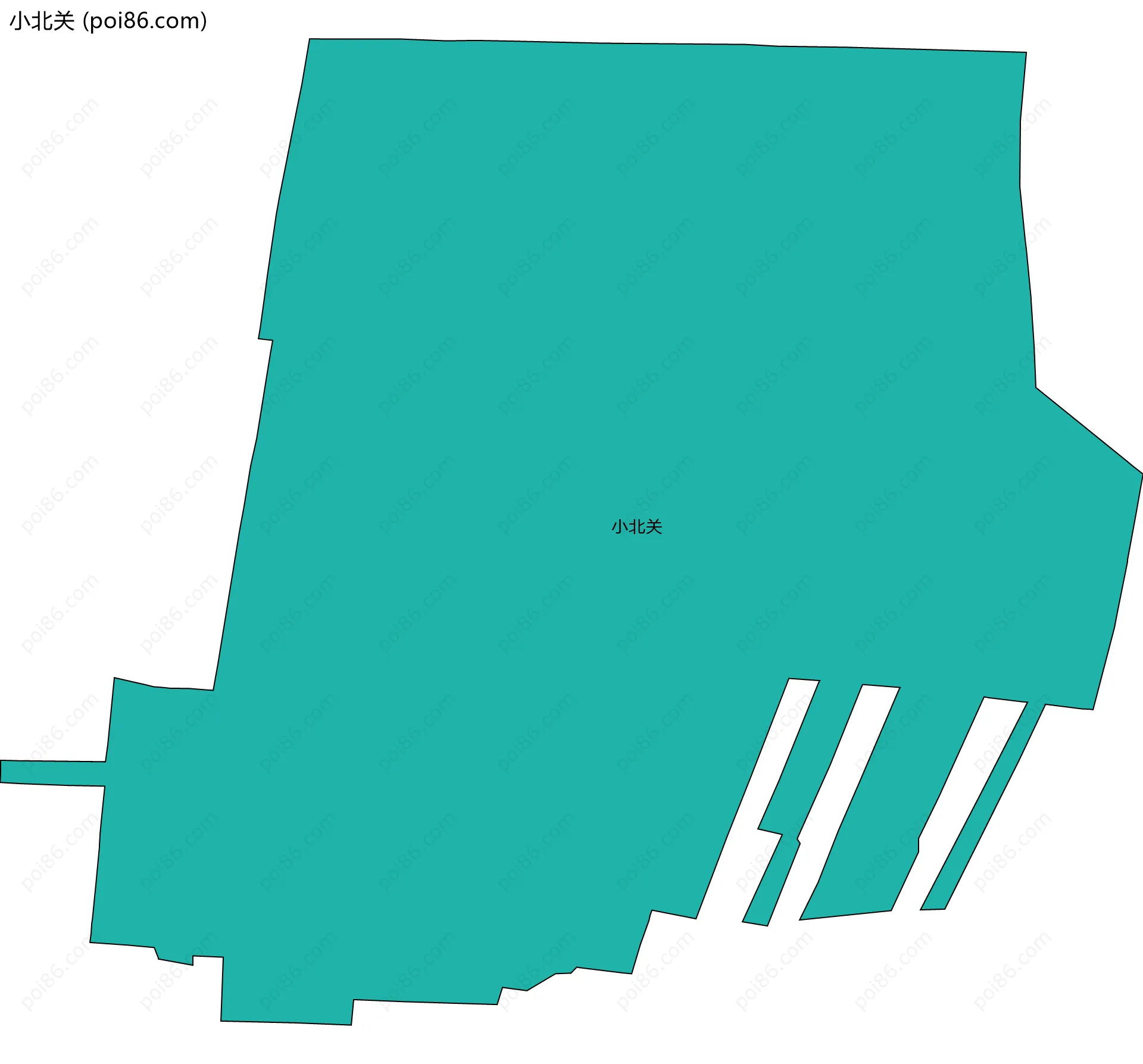 小北关边界地图