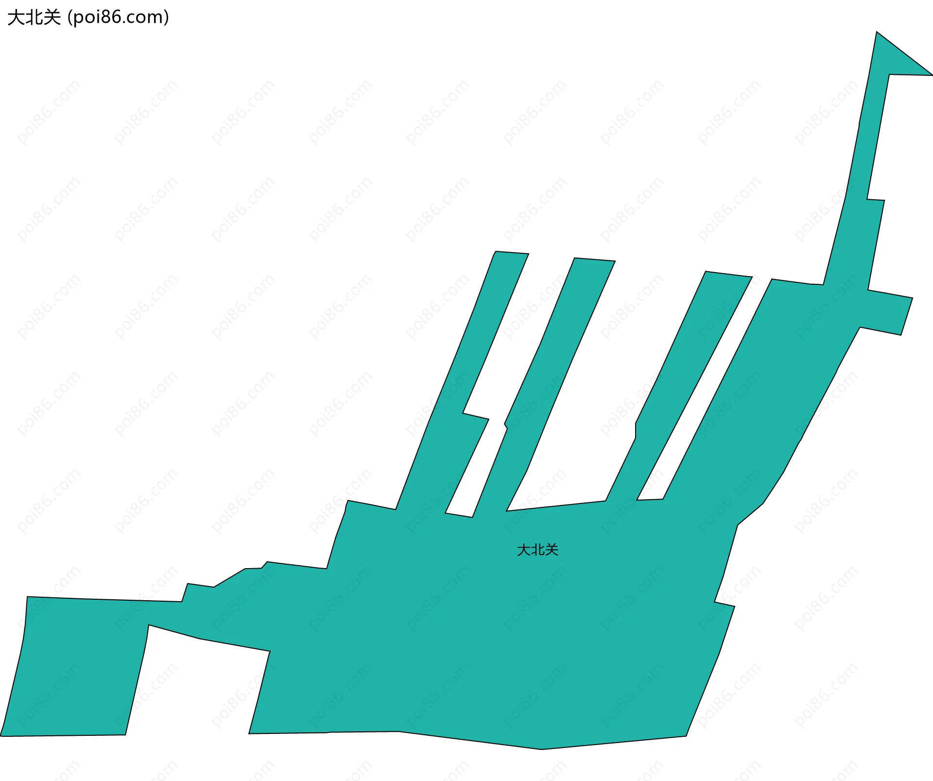 大北关边界地图