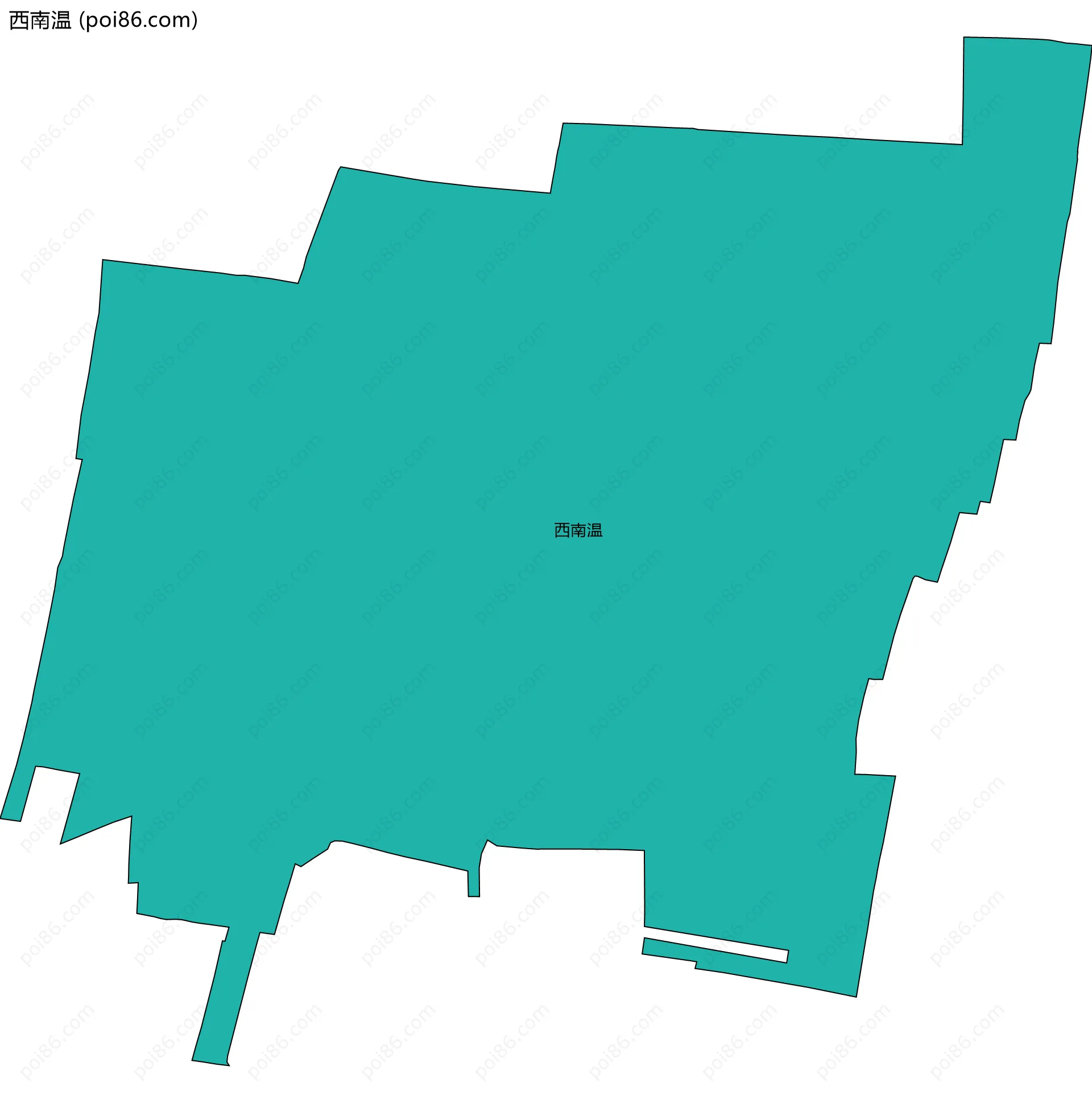 西南温边界地图