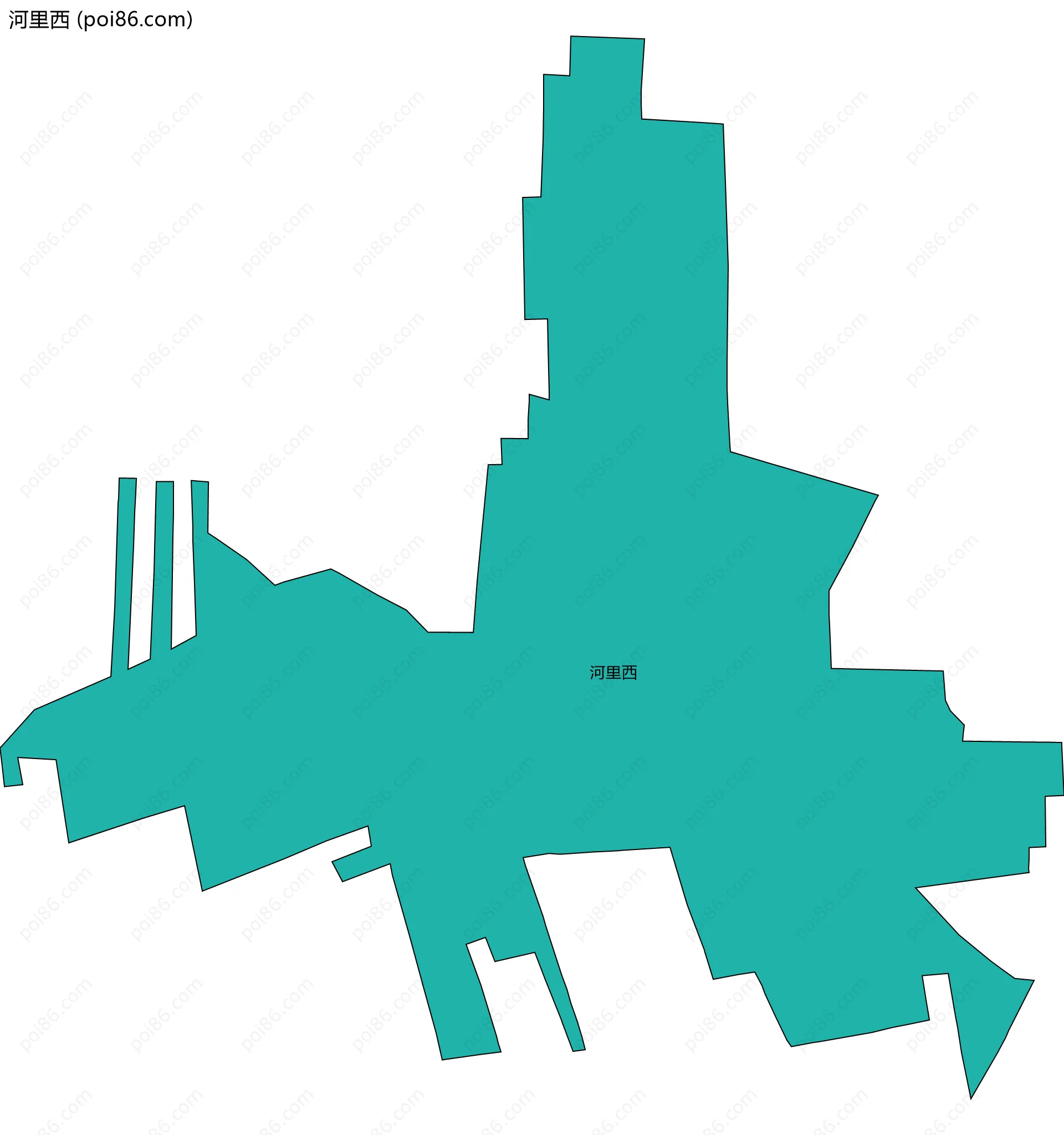 河里西边界地图