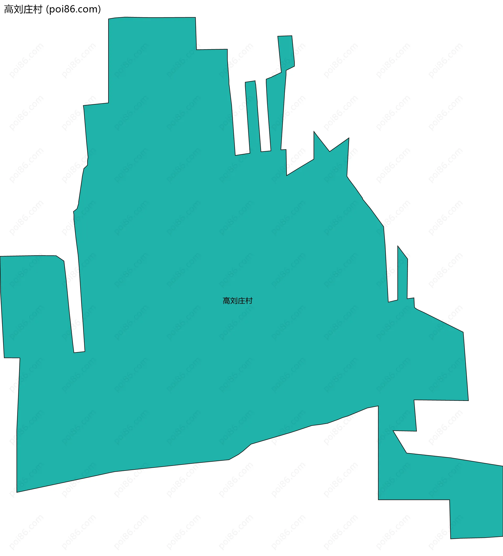 高刘庄村边界地图