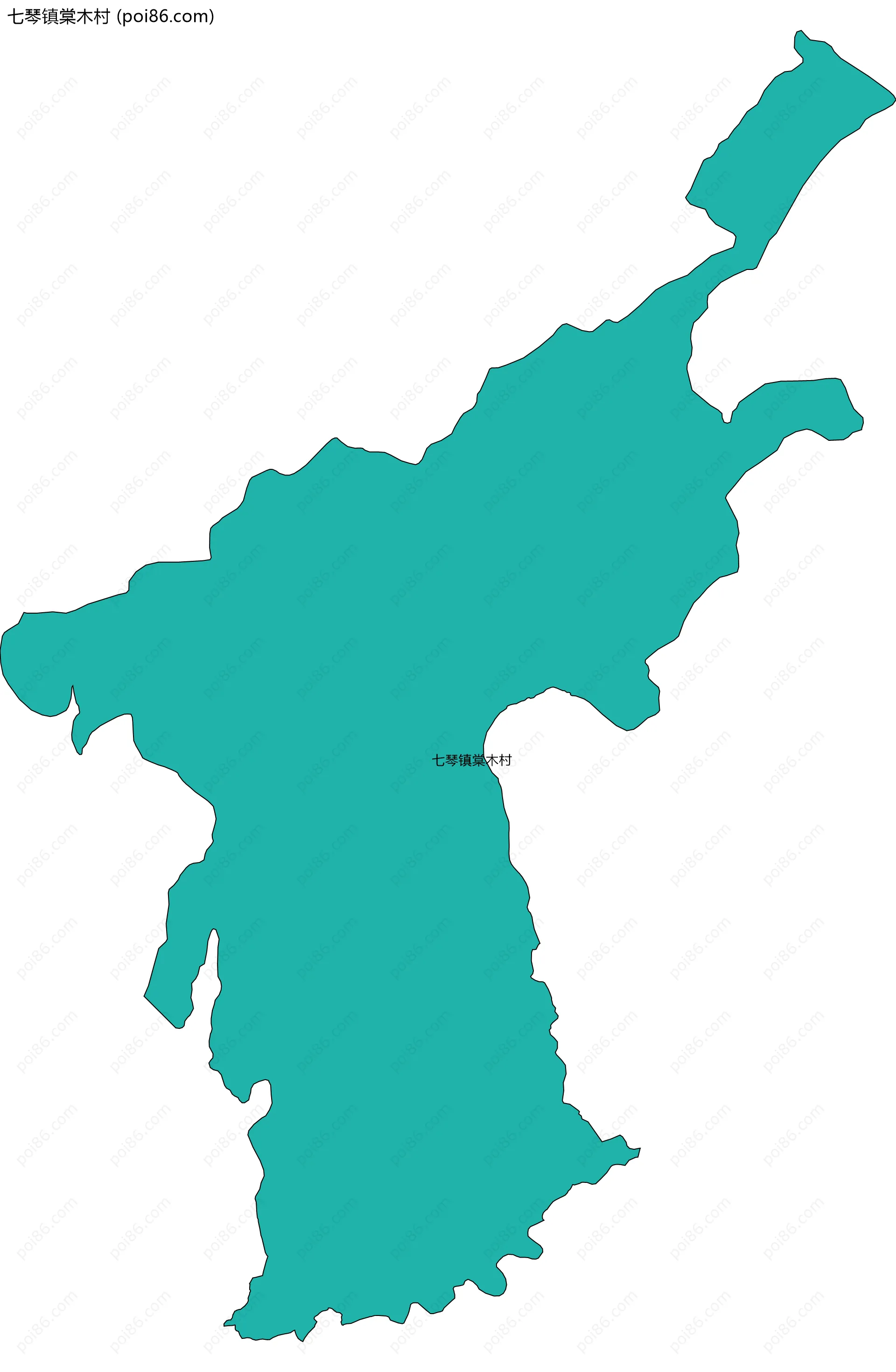 七琴镇棠木村边界地图