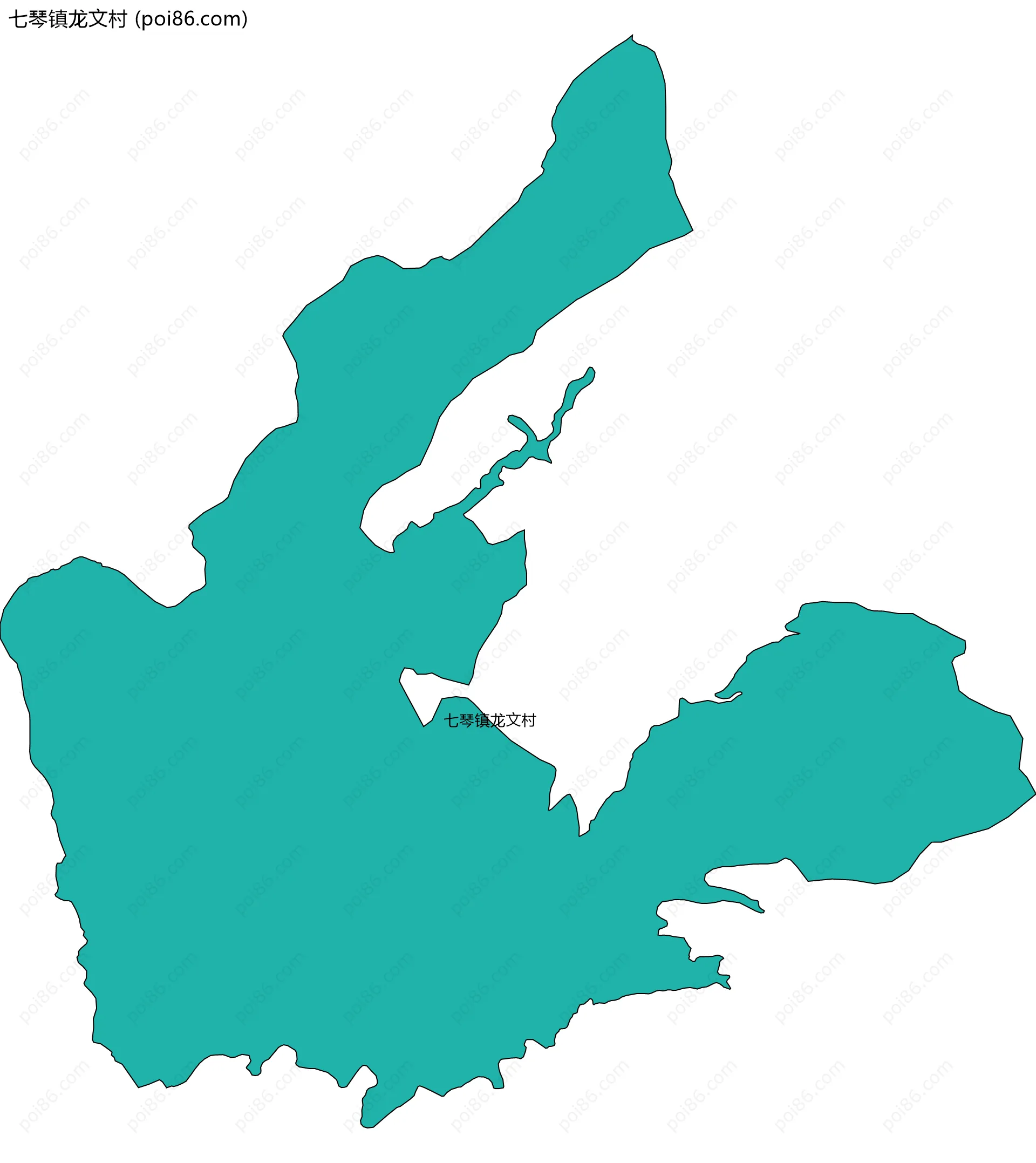 七琴镇龙文村边界地图