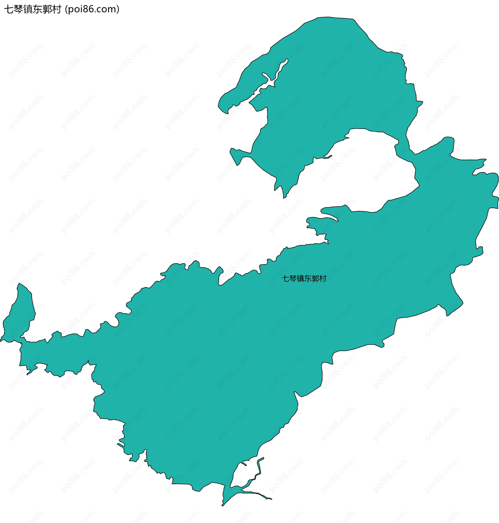 七琴镇东郭村边界地图