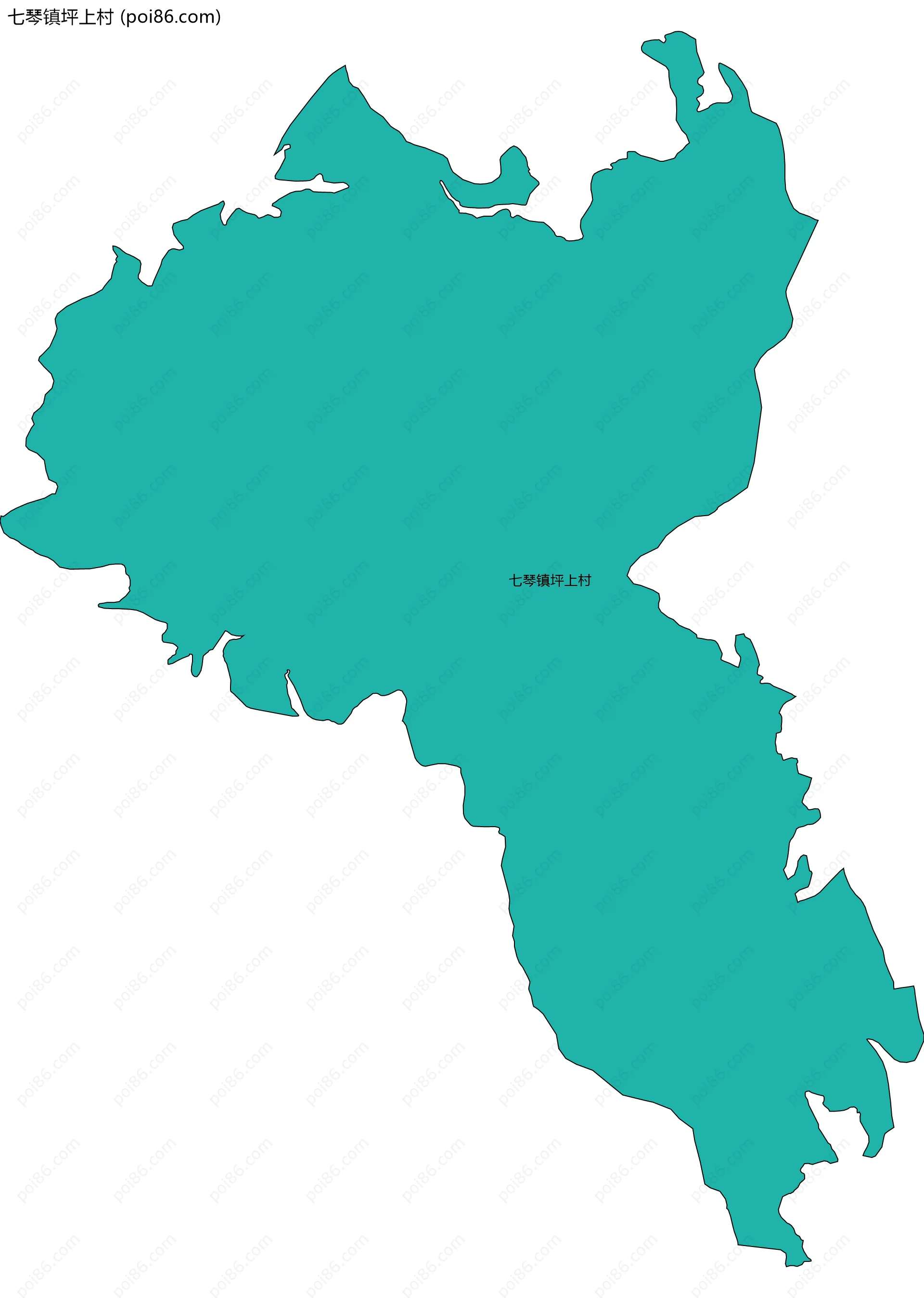 七琴镇坪上村边界地图