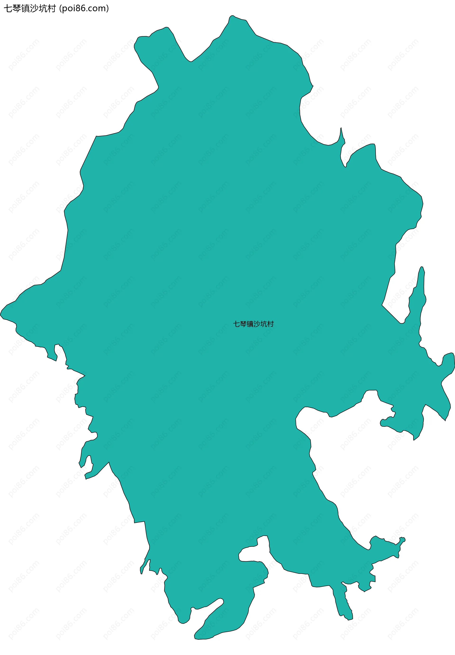 七琴镇沙坑村边界地图