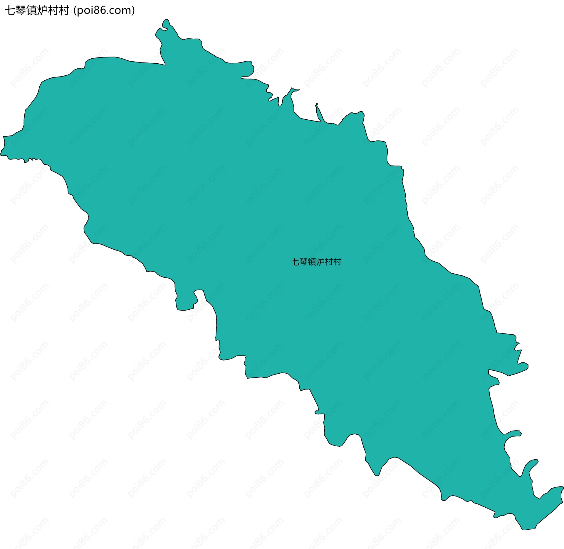 七琴镇炉村村边界地图
