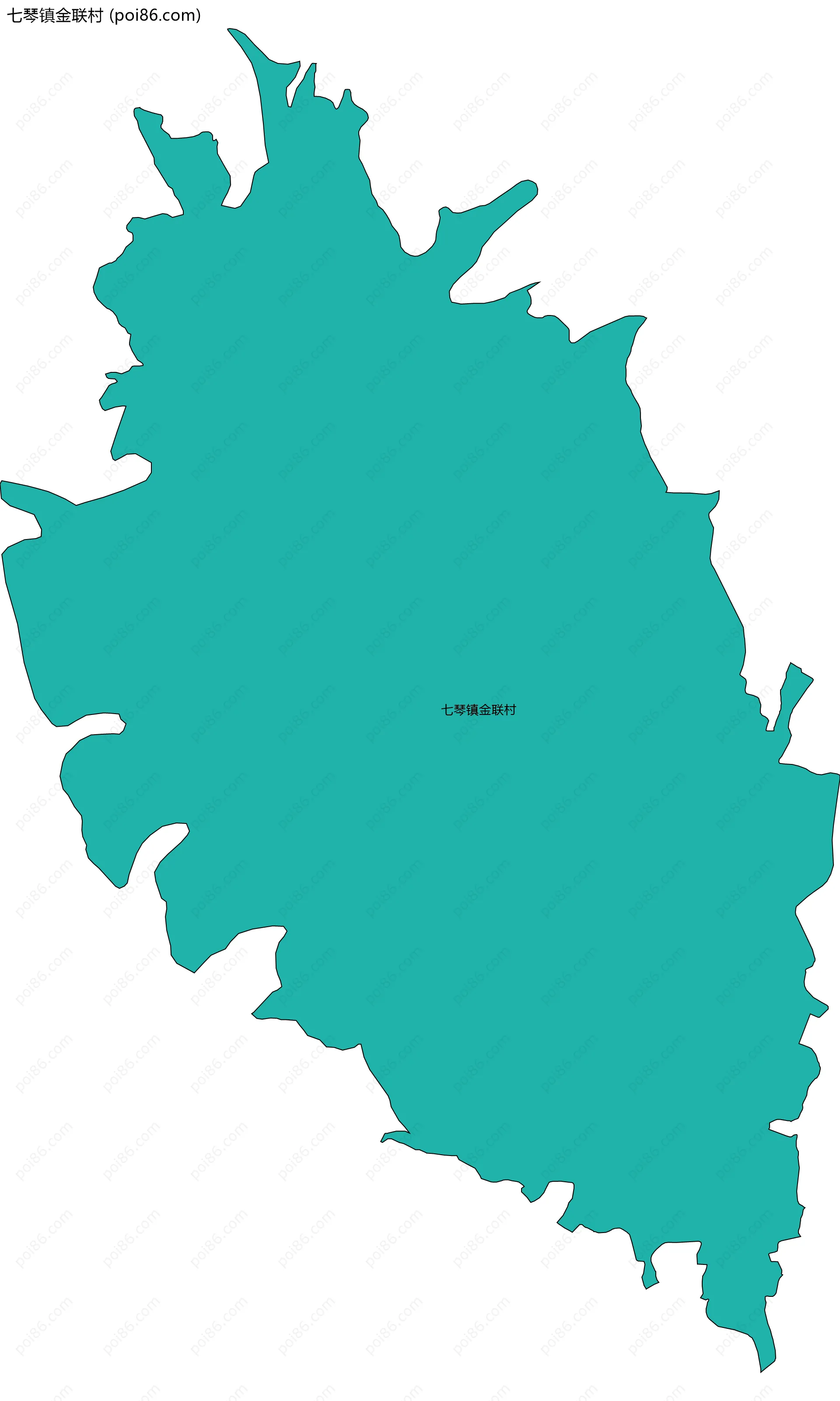 七琴镇金联村边界地图