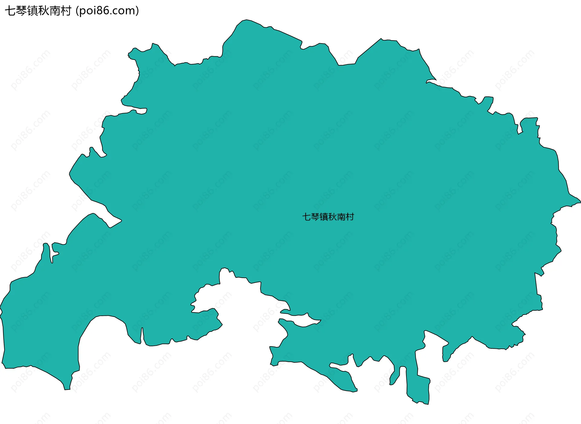 七琴镇秋南村边界地图