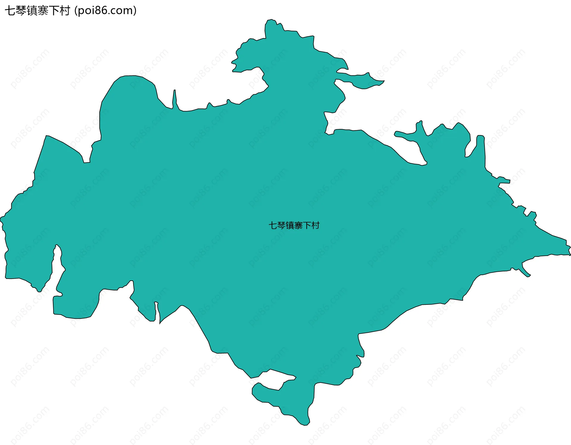 七琴镇寨下村边界地图