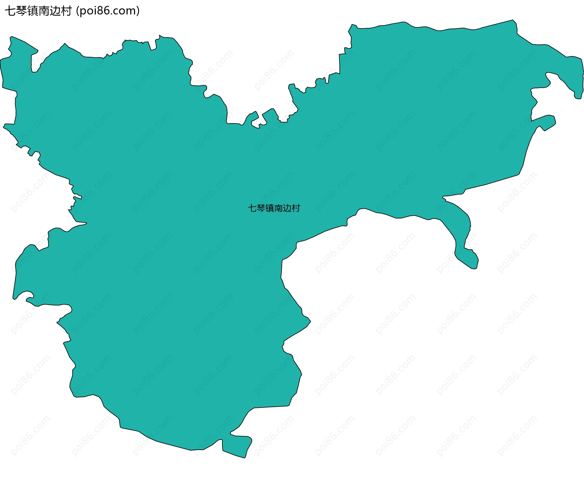 七琴镇南边村边界地图
