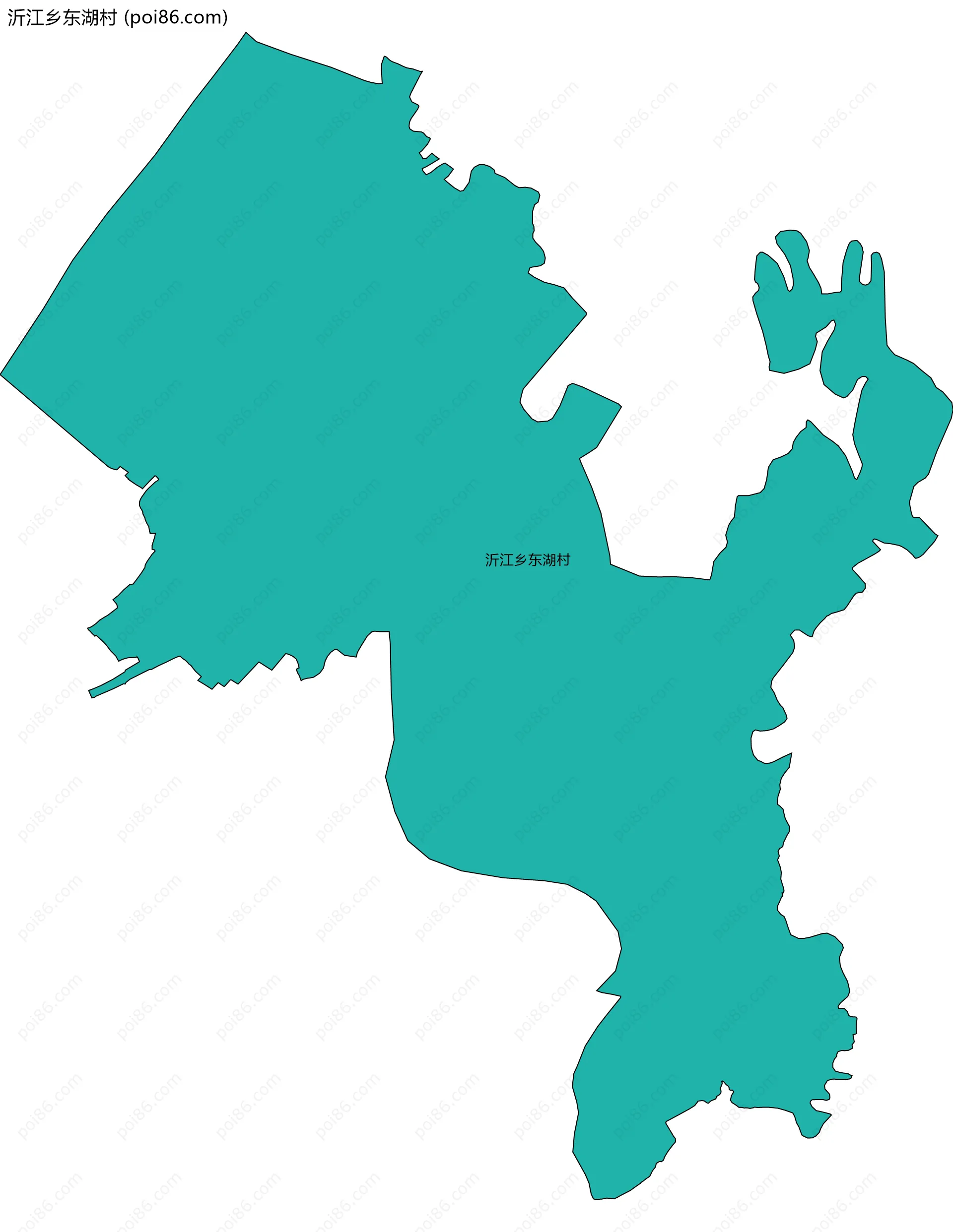 沂江乡东湖村边界地图