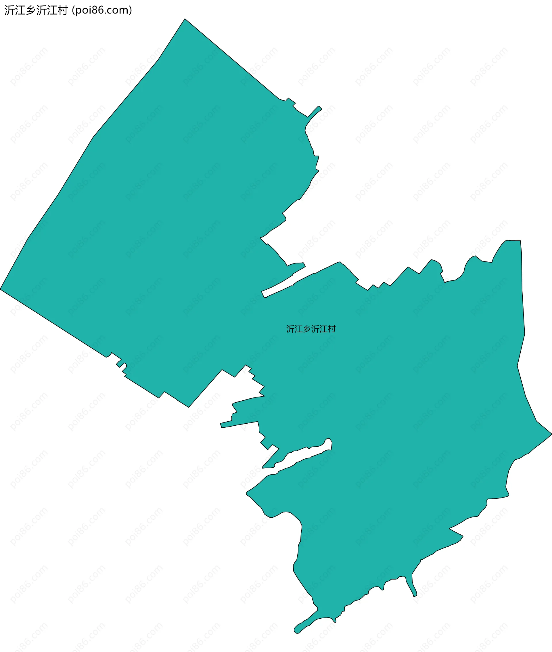 沂江乡沂江村边界地图