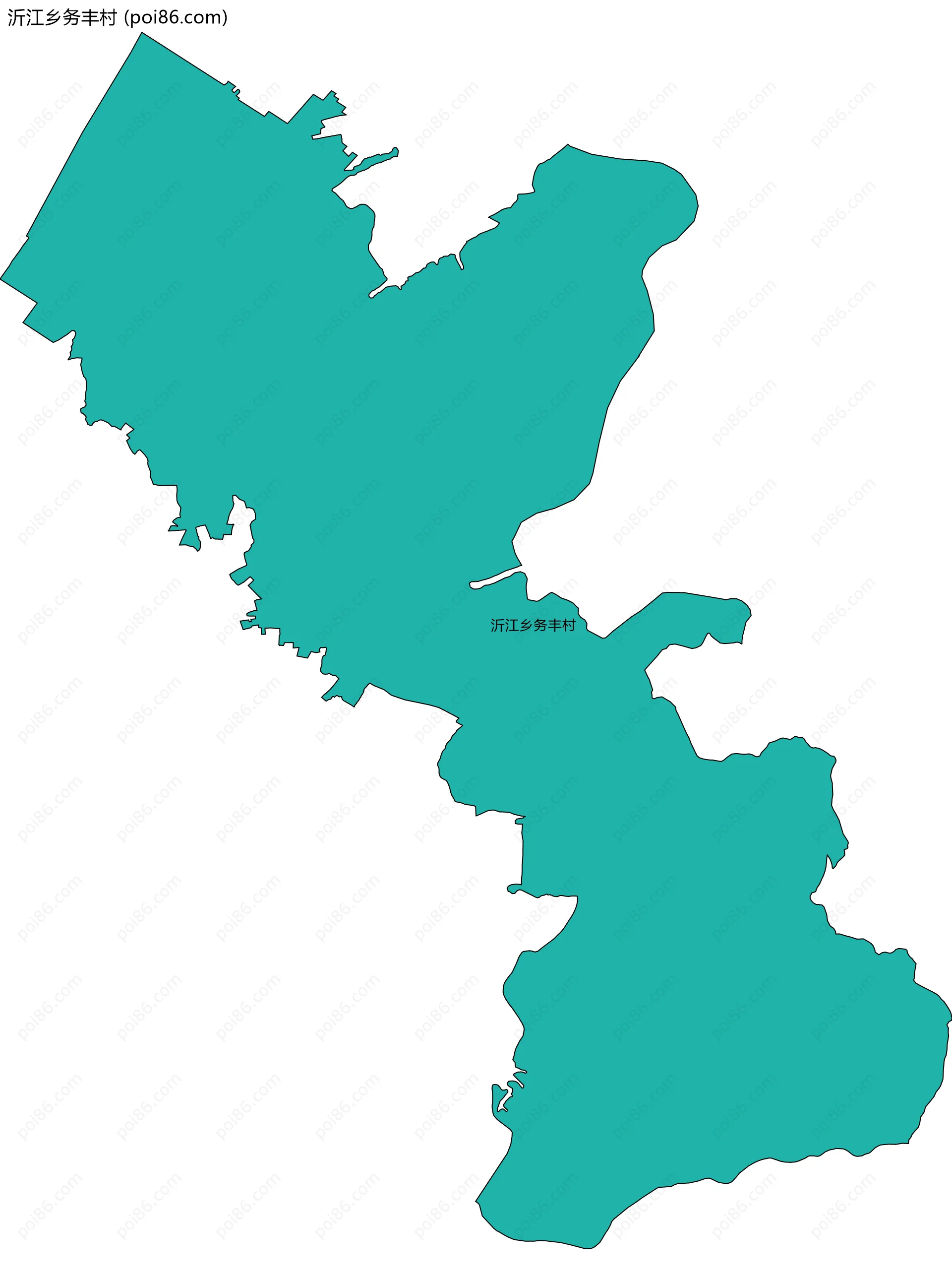 沂江乡务丰村边界地图