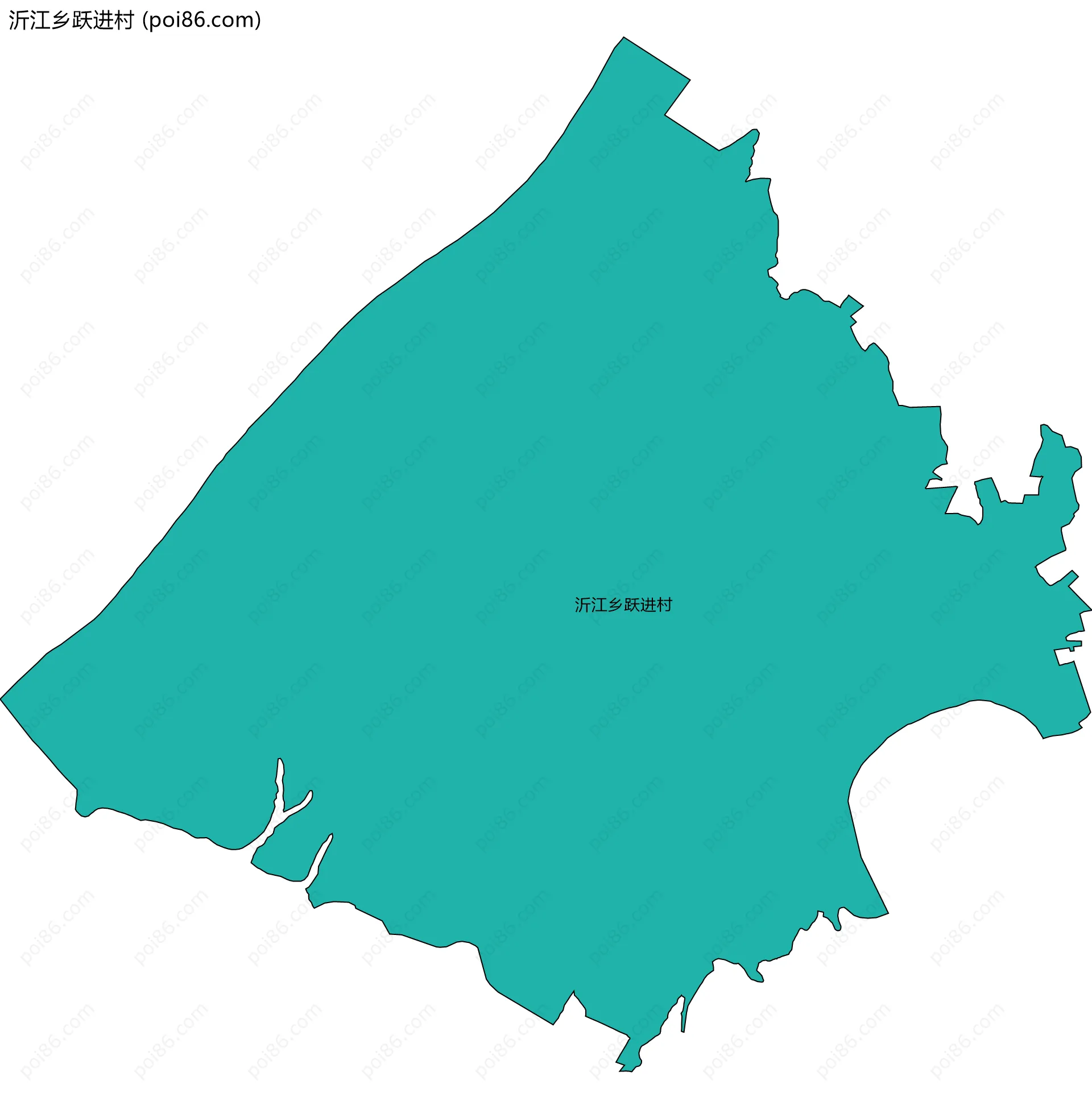 沂江乡跃进村边界地图