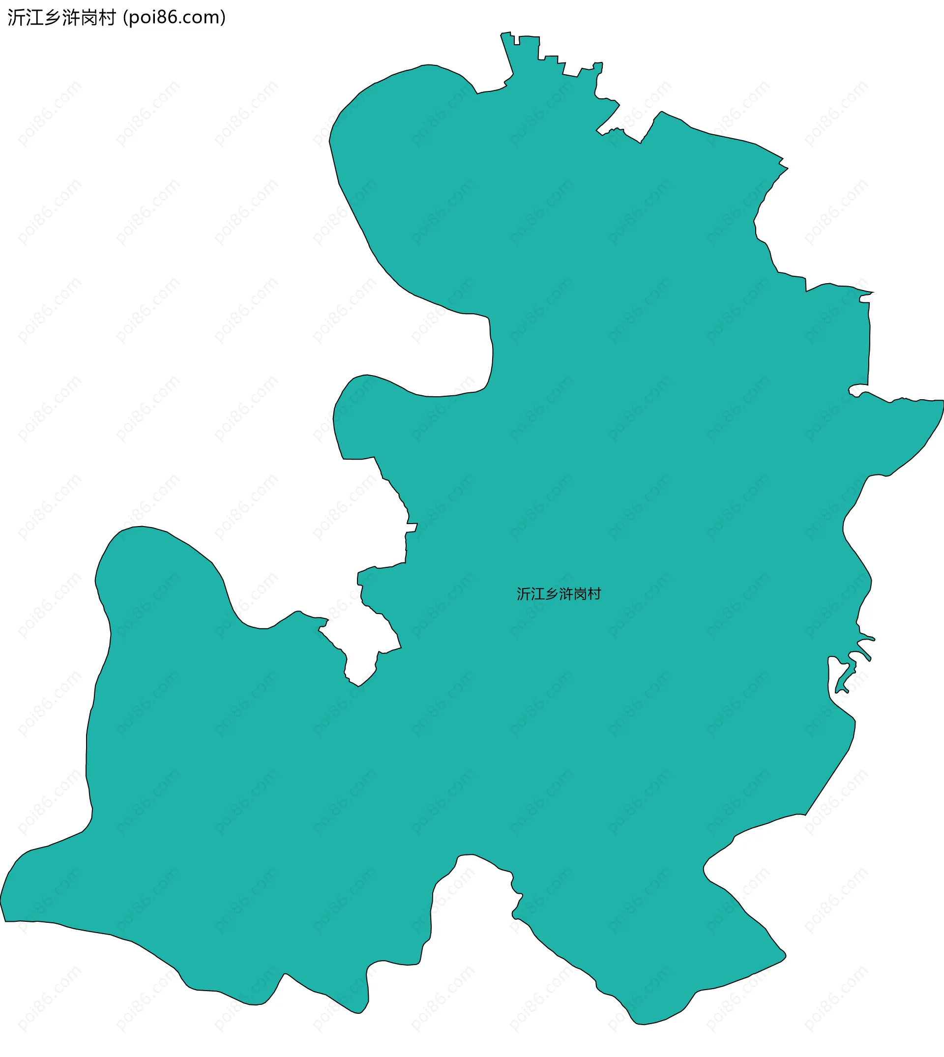 沂江乡浒岗村边界地图