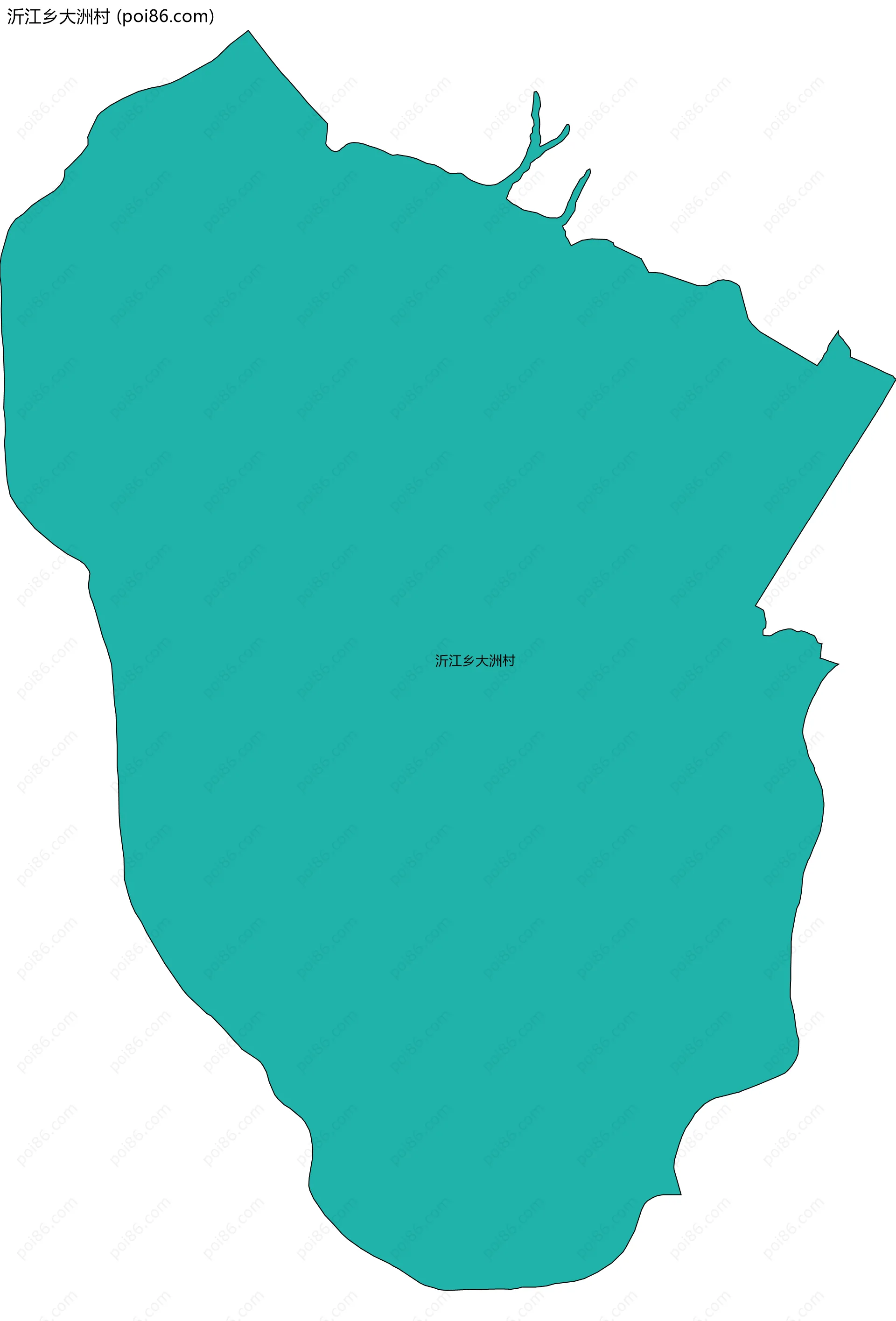 沂江乡大洲村边界地图