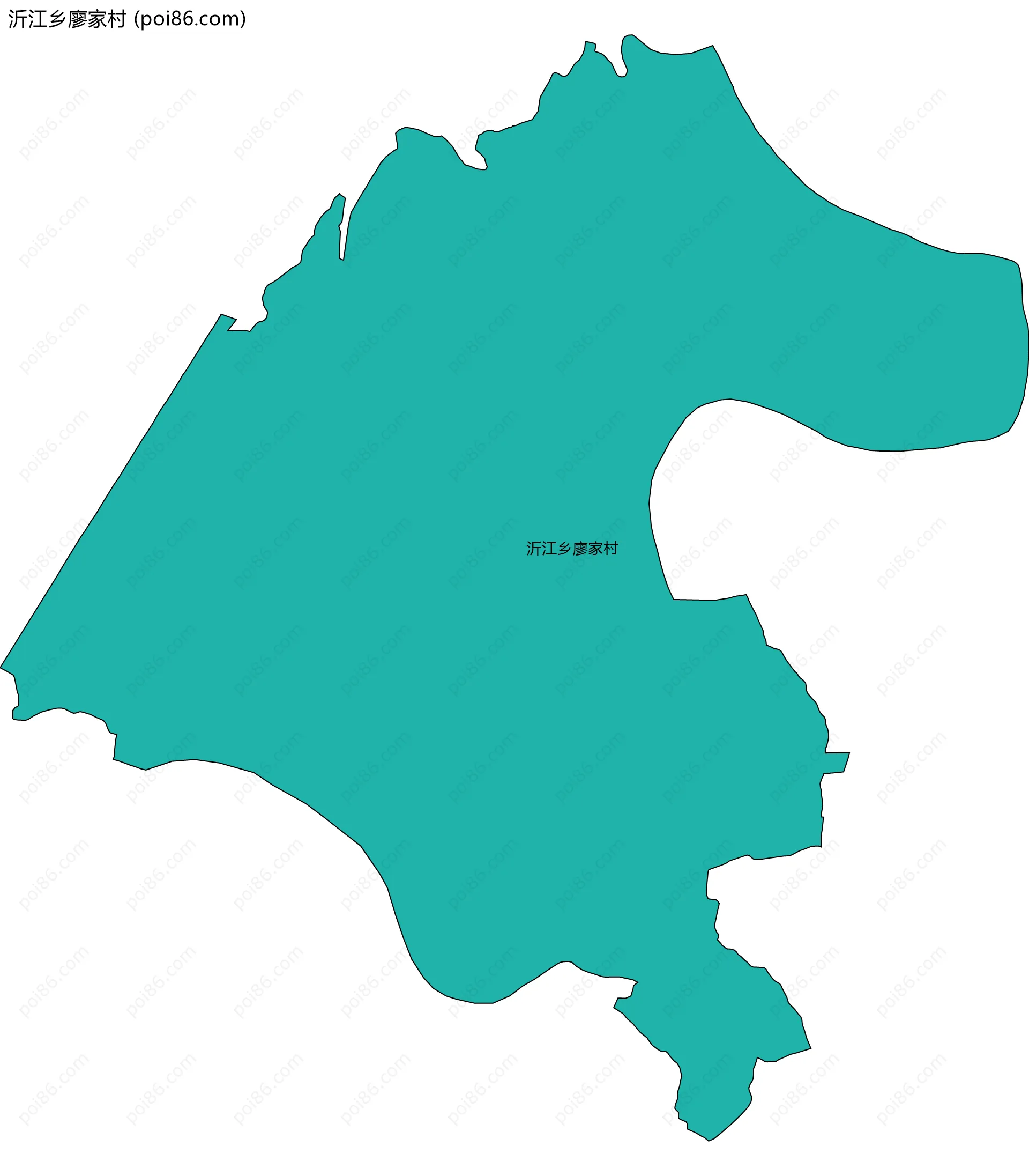 沂江乡廖家村边界地图