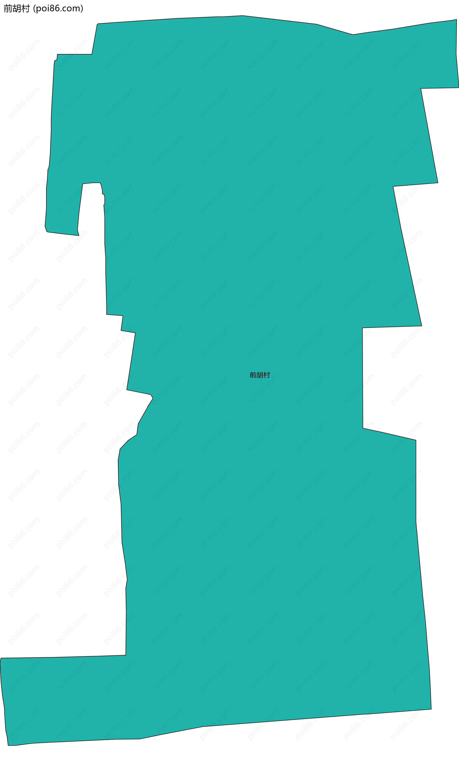 前胡村边界地图