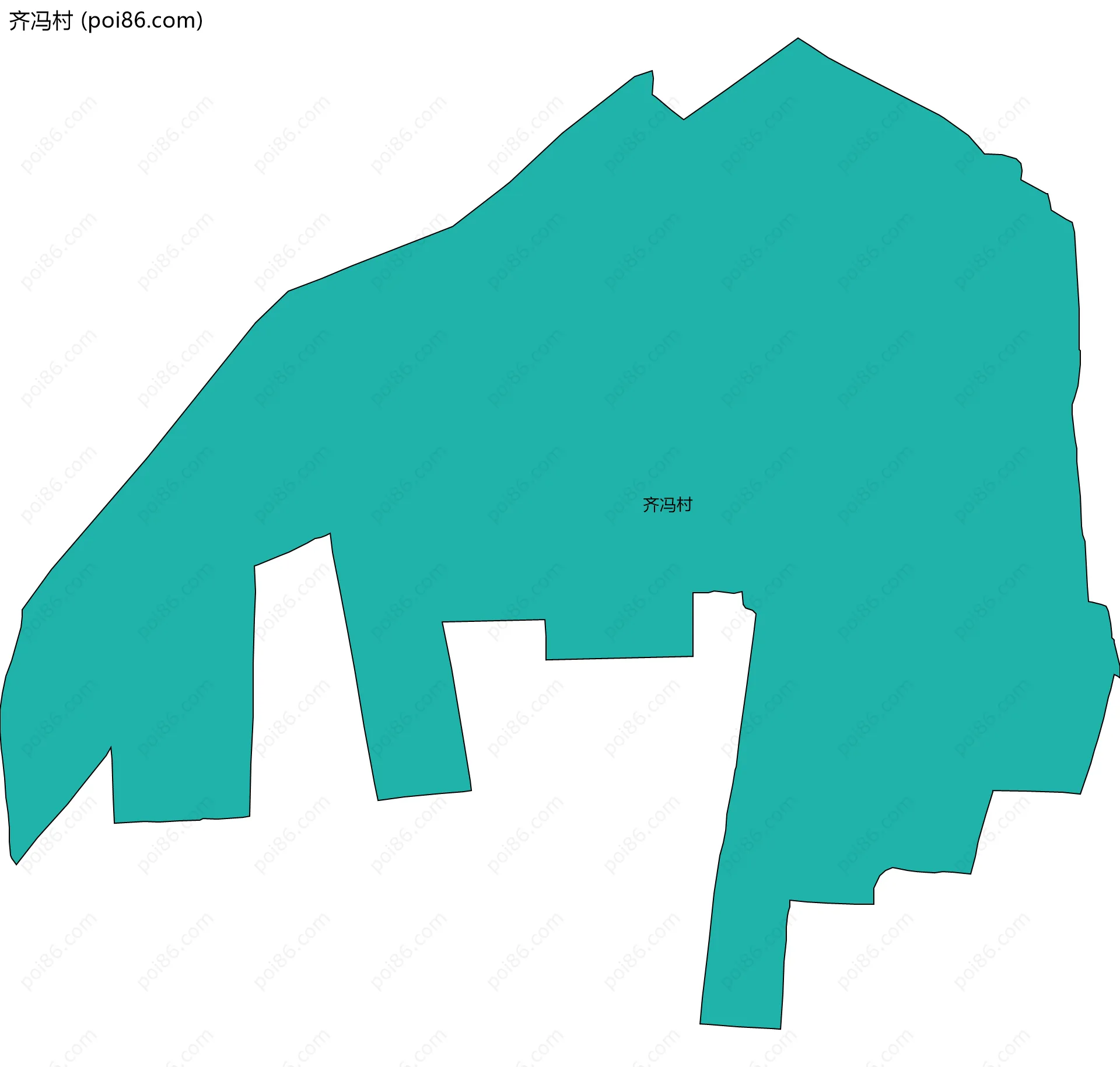 齐冯村边界地图