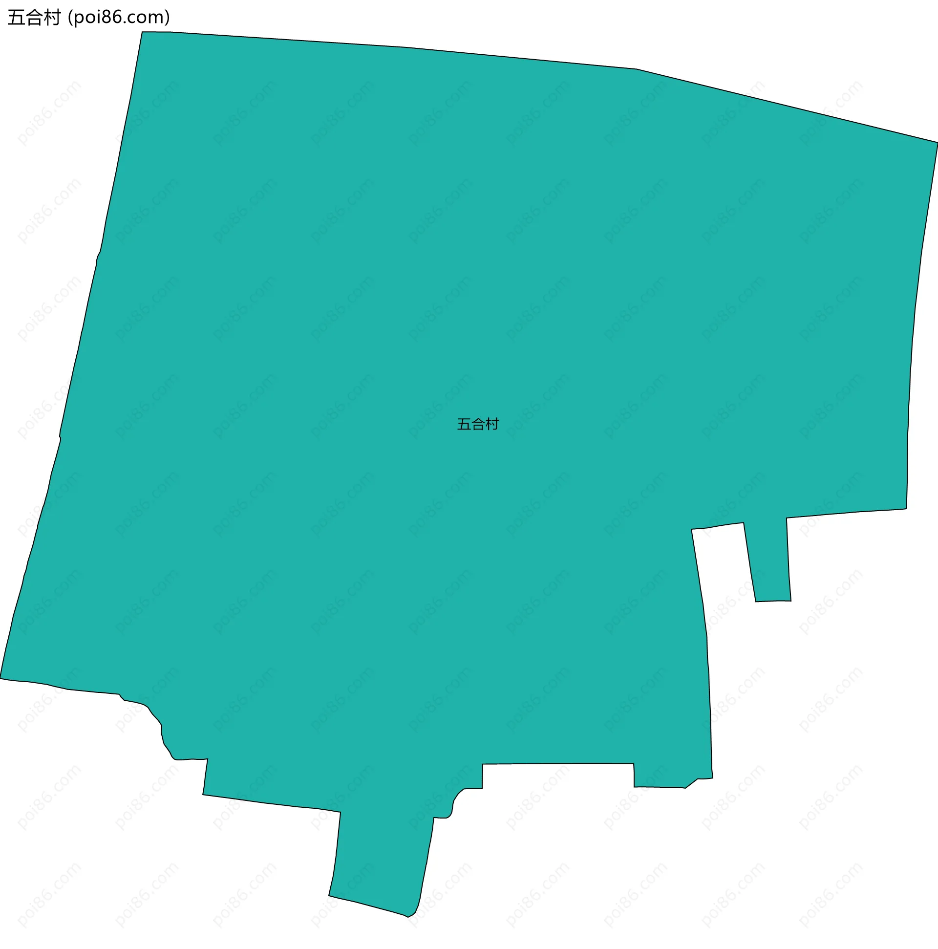 五合村边界地图