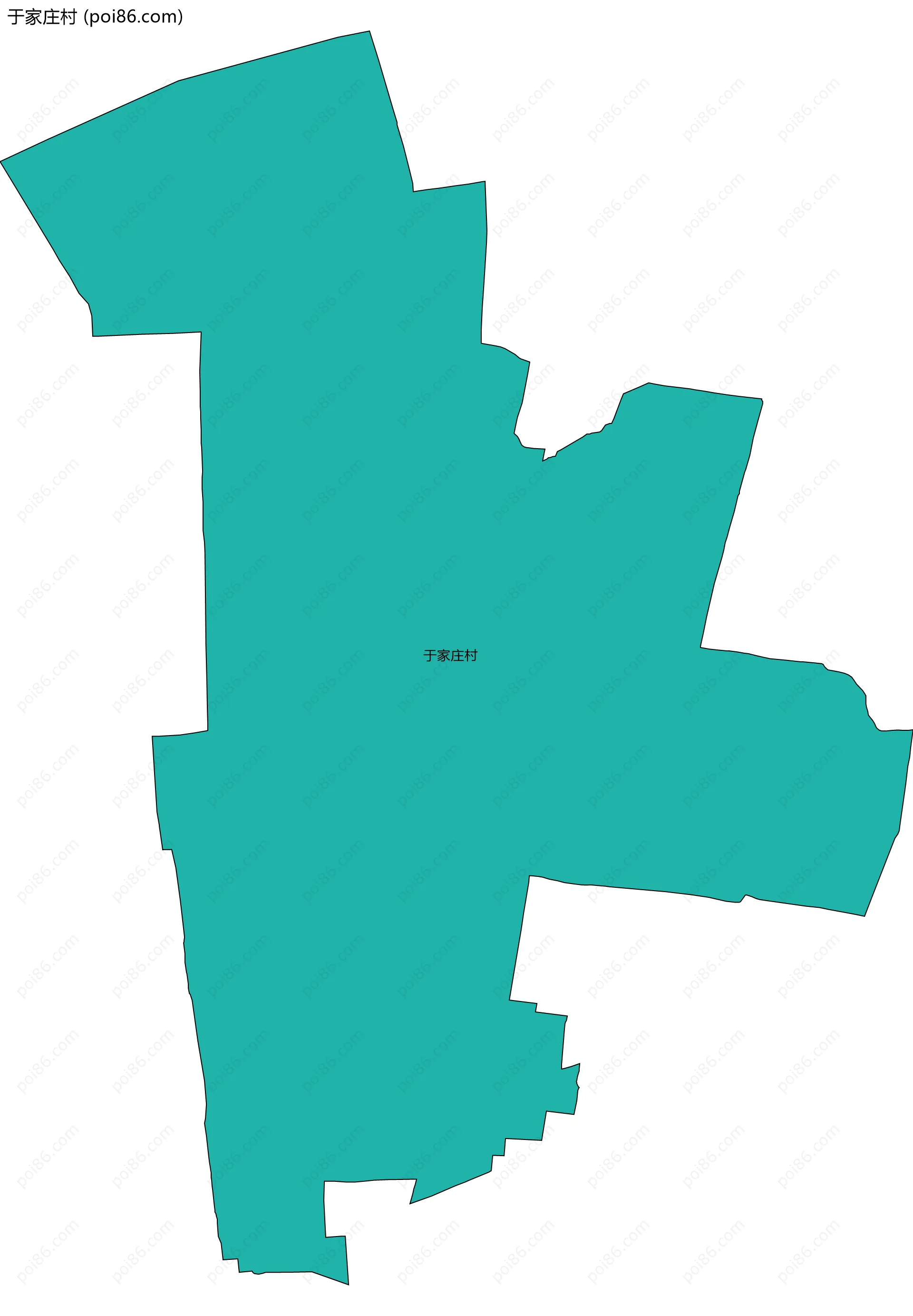 于家庄村边界地图