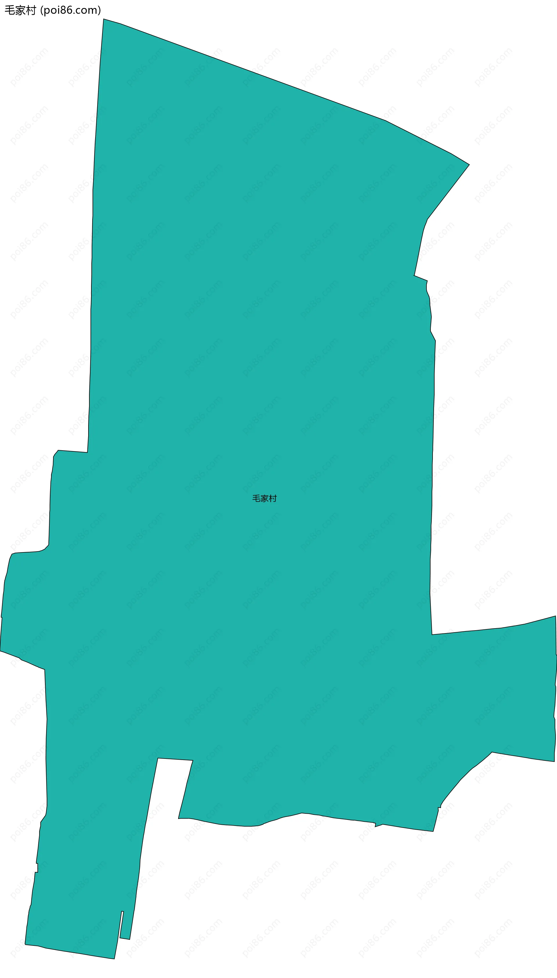 毛家村边界地图