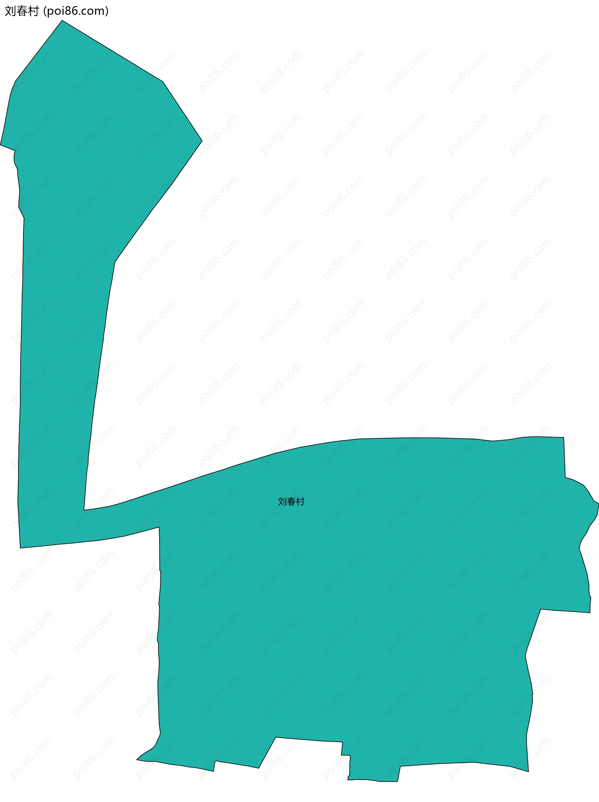 刘春村边界地图