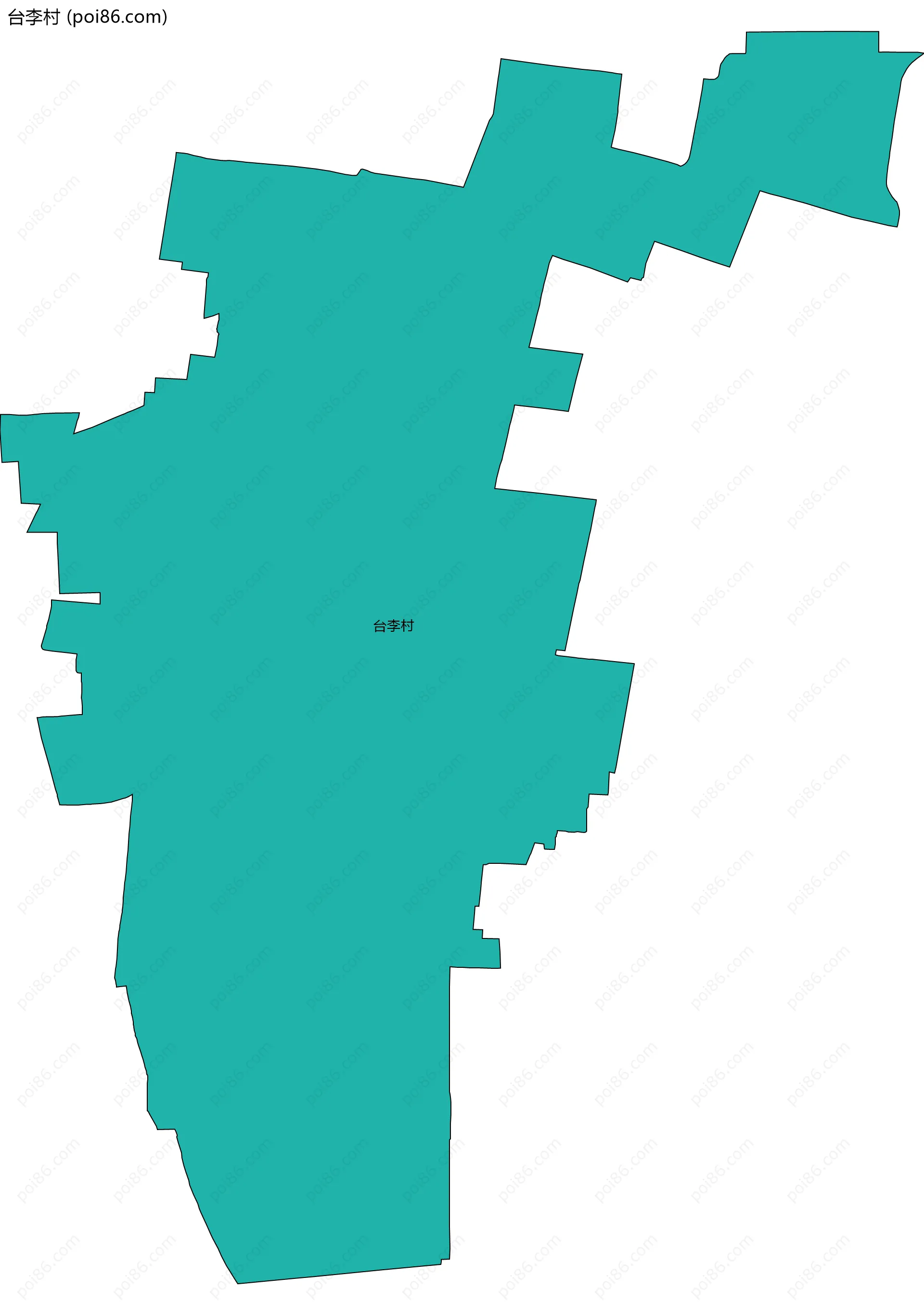 台李村边界地图