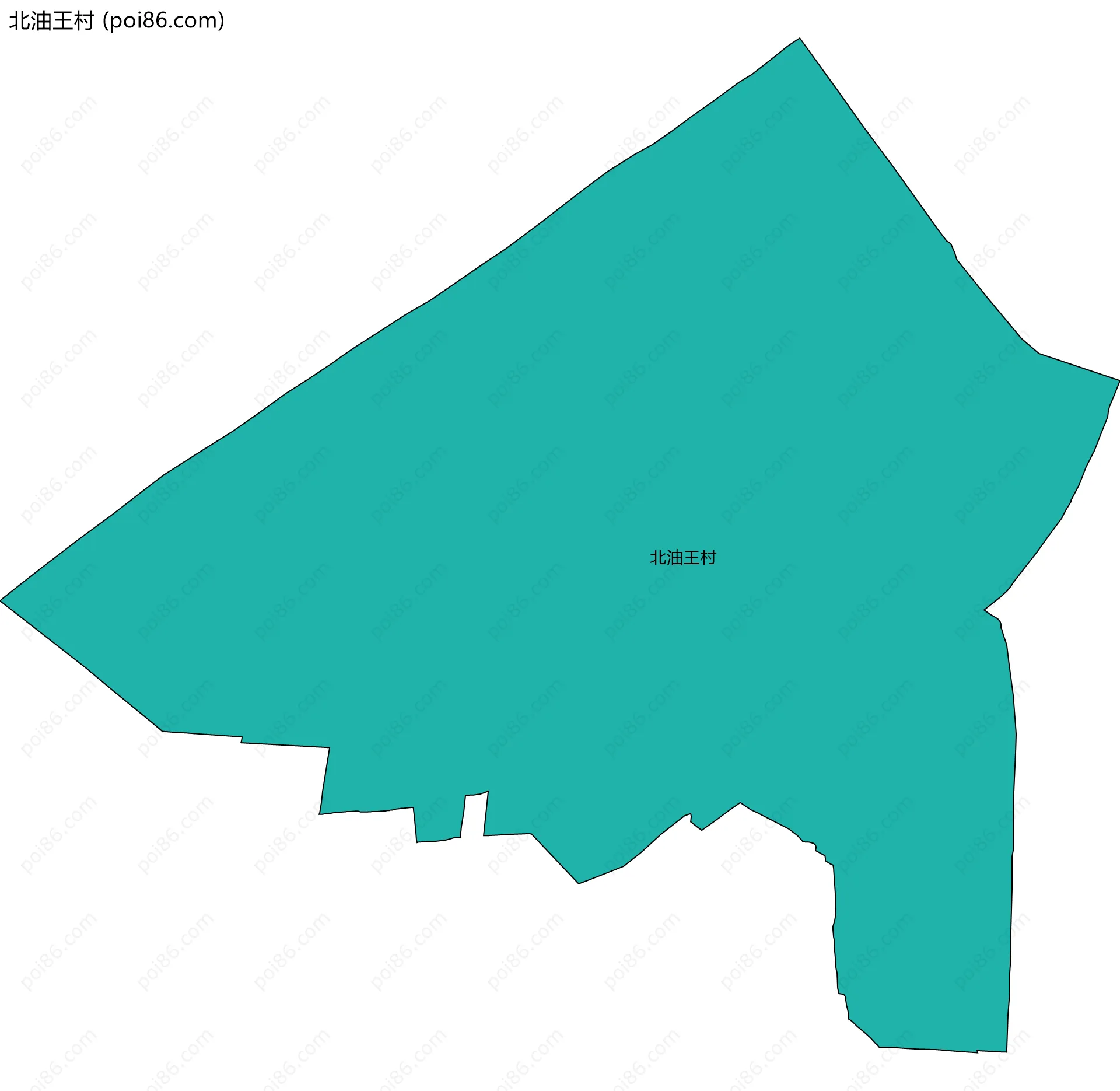 北油王村边界地图