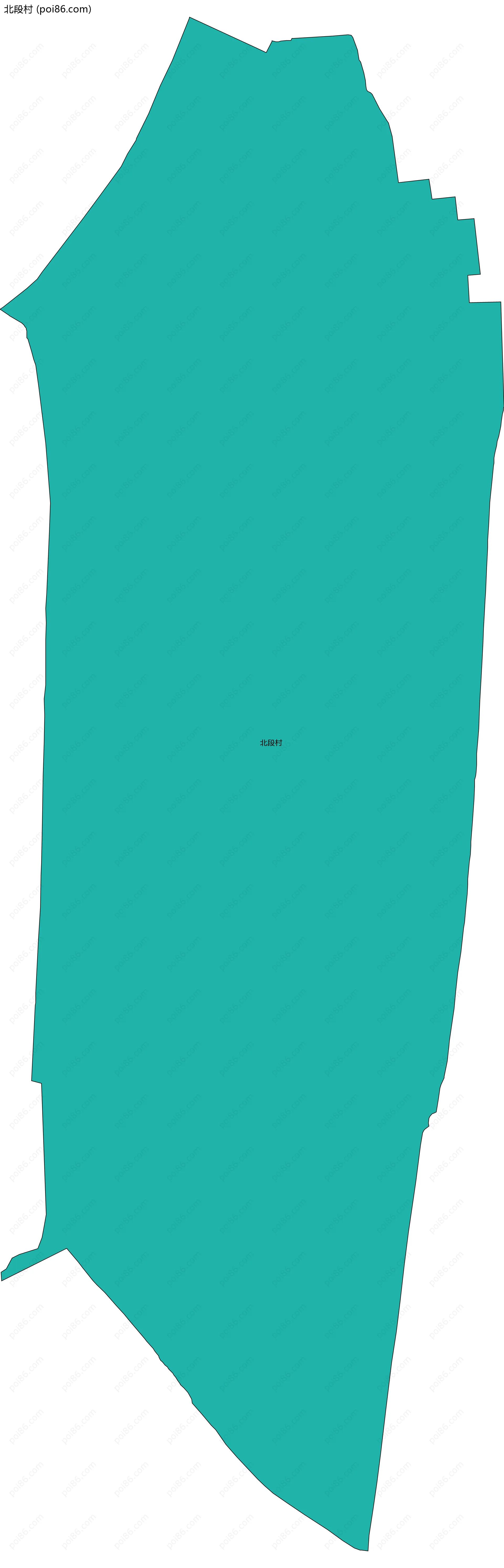 北段村边界地图