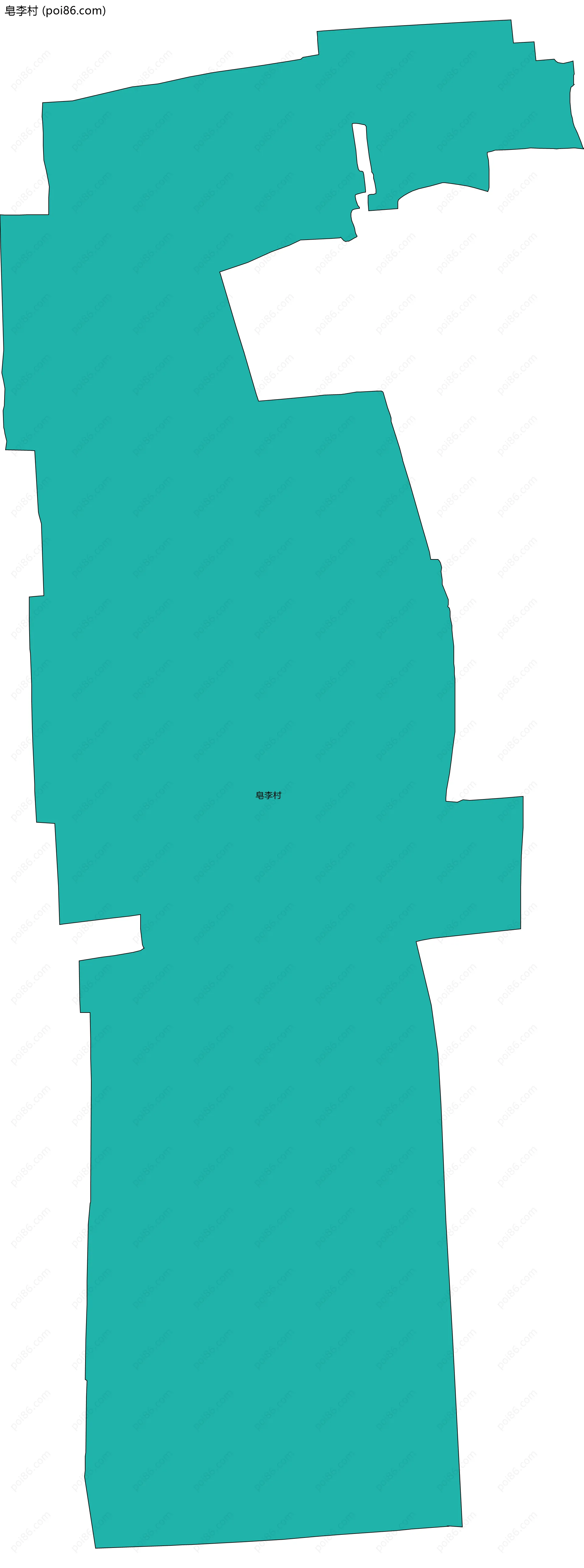 皂李村边界地图