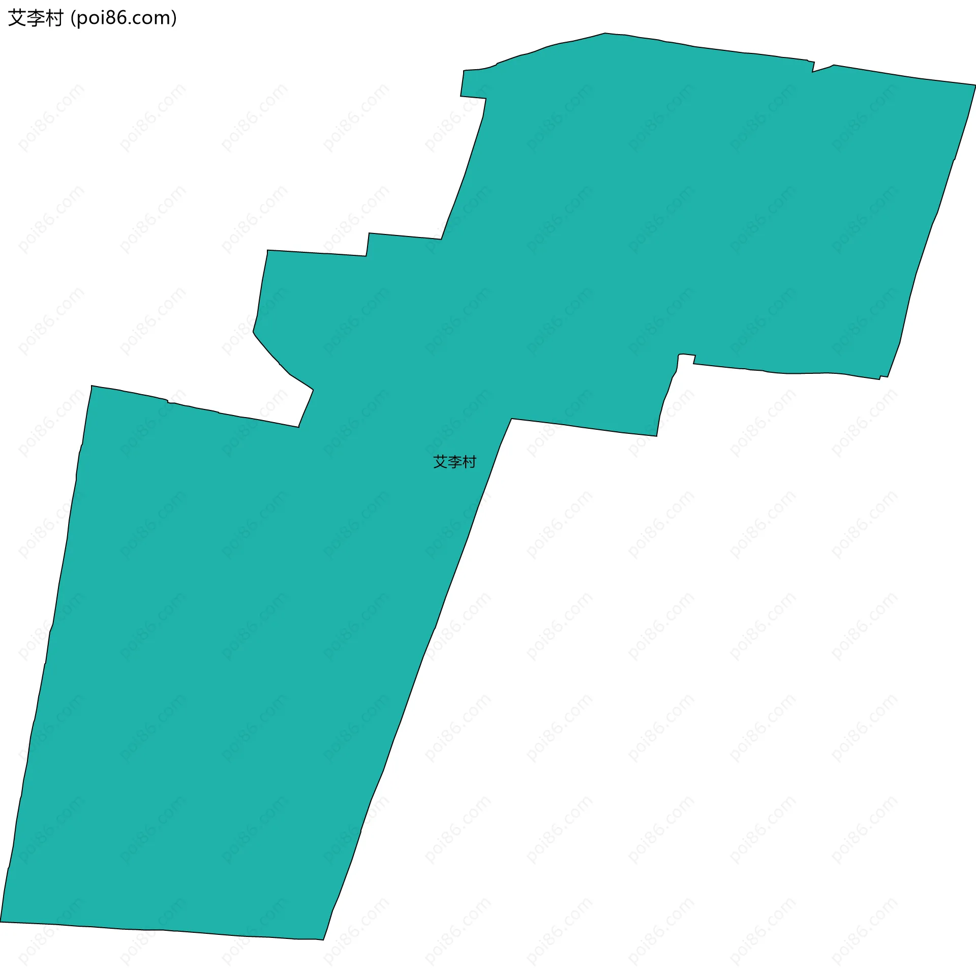 艾李村边界地图