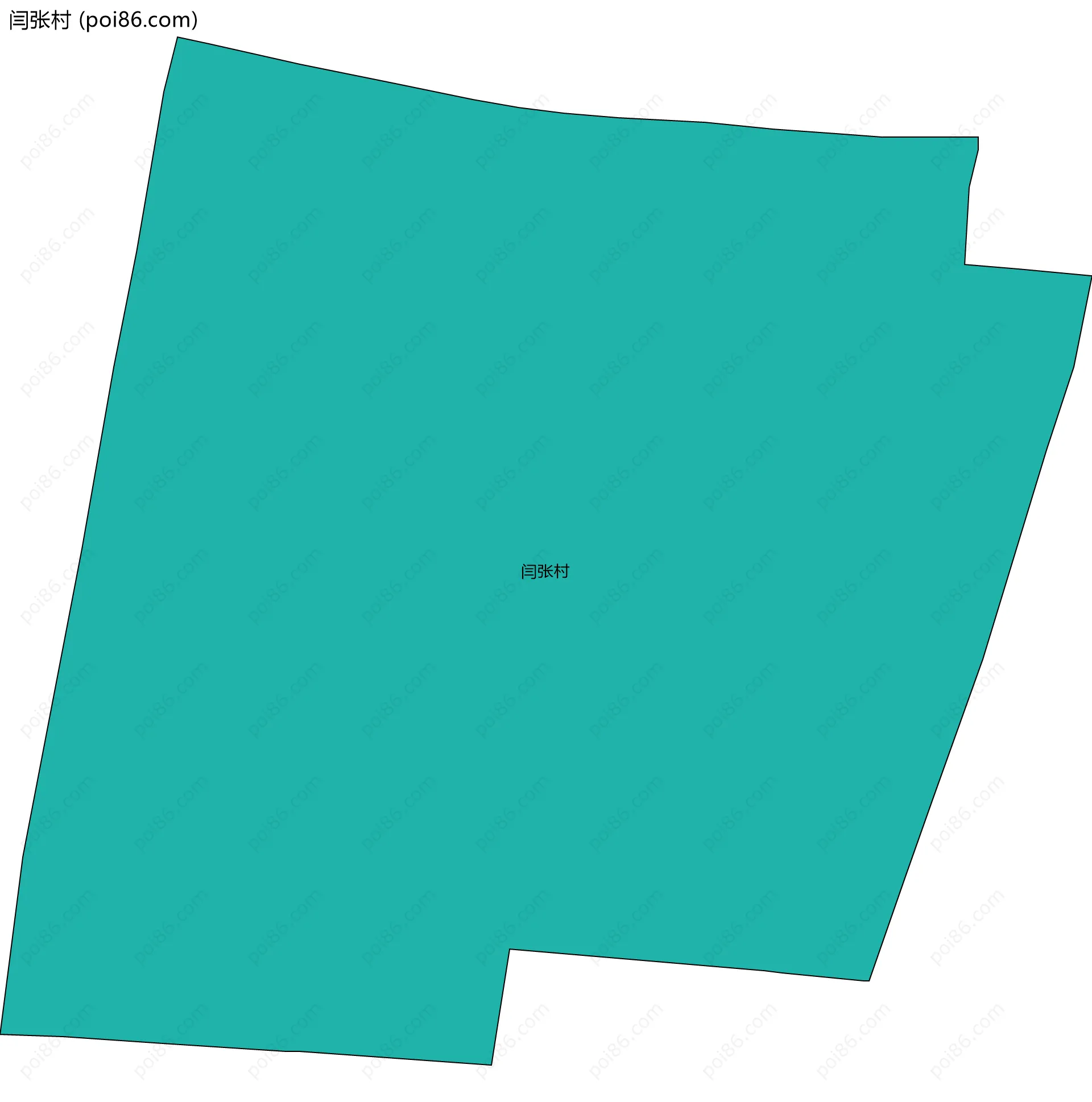 闫张村边界地图