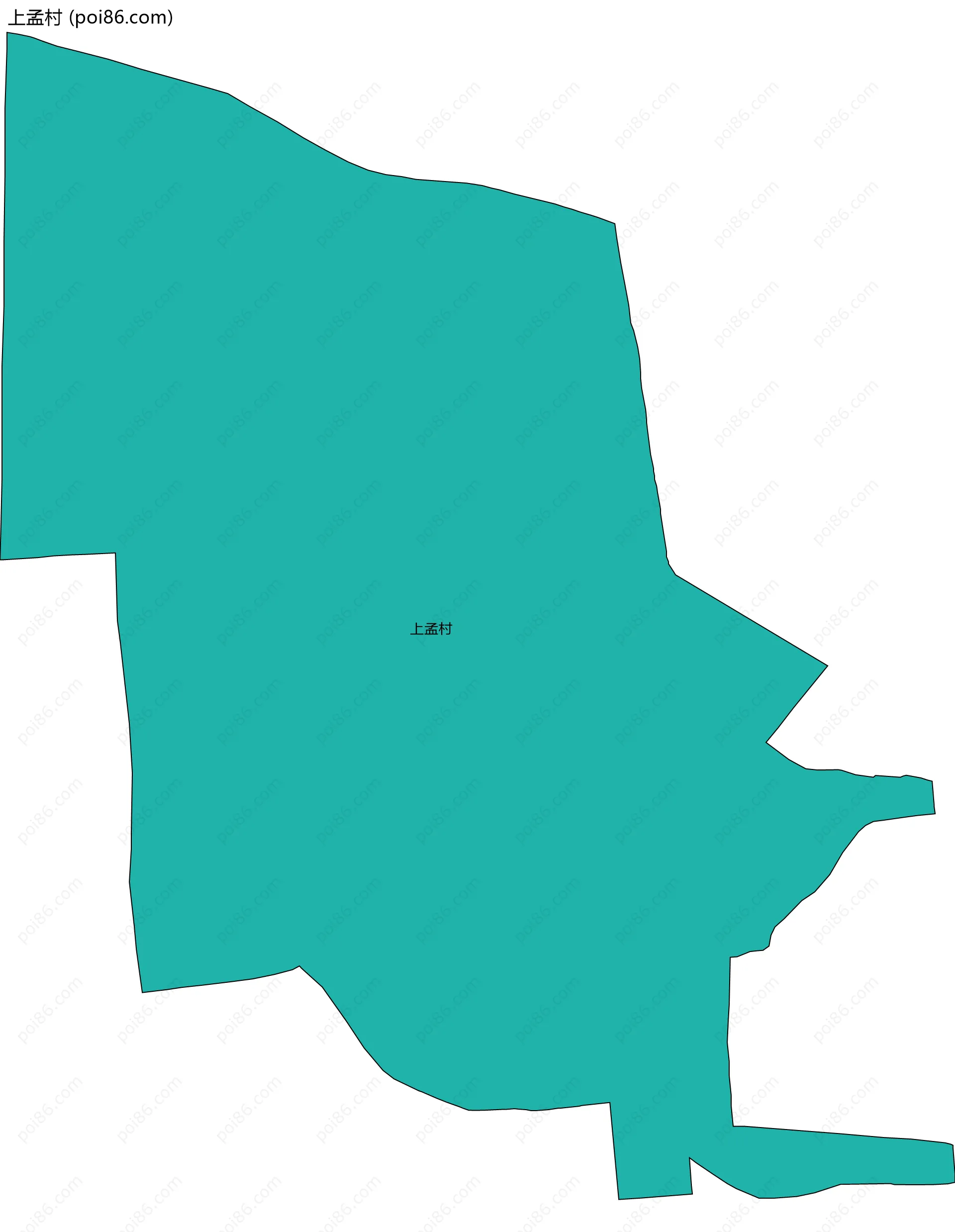 上孟村边界地图