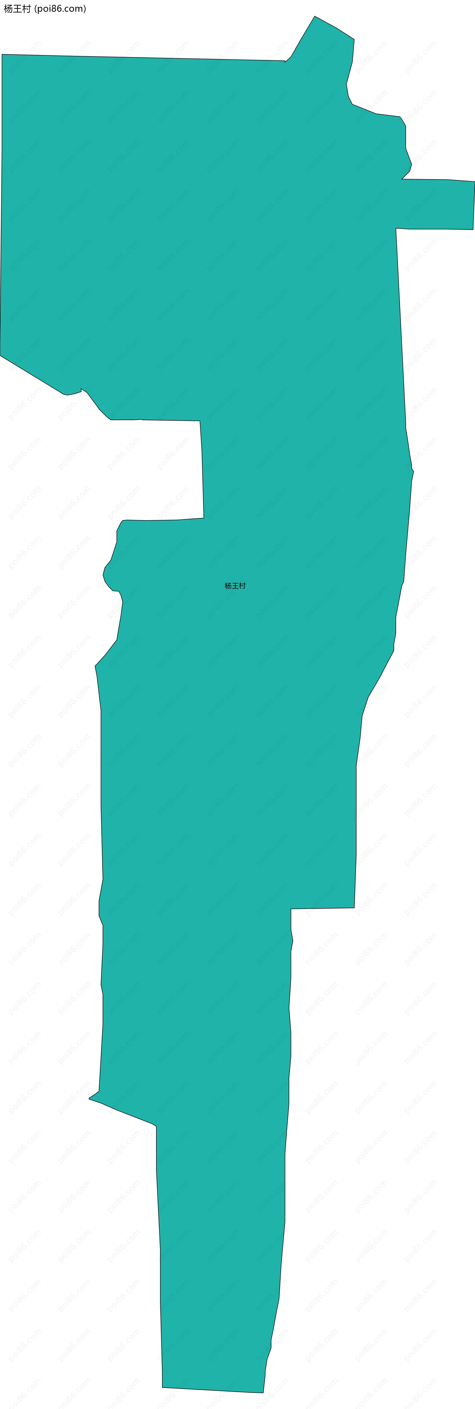 杨王村边界地图