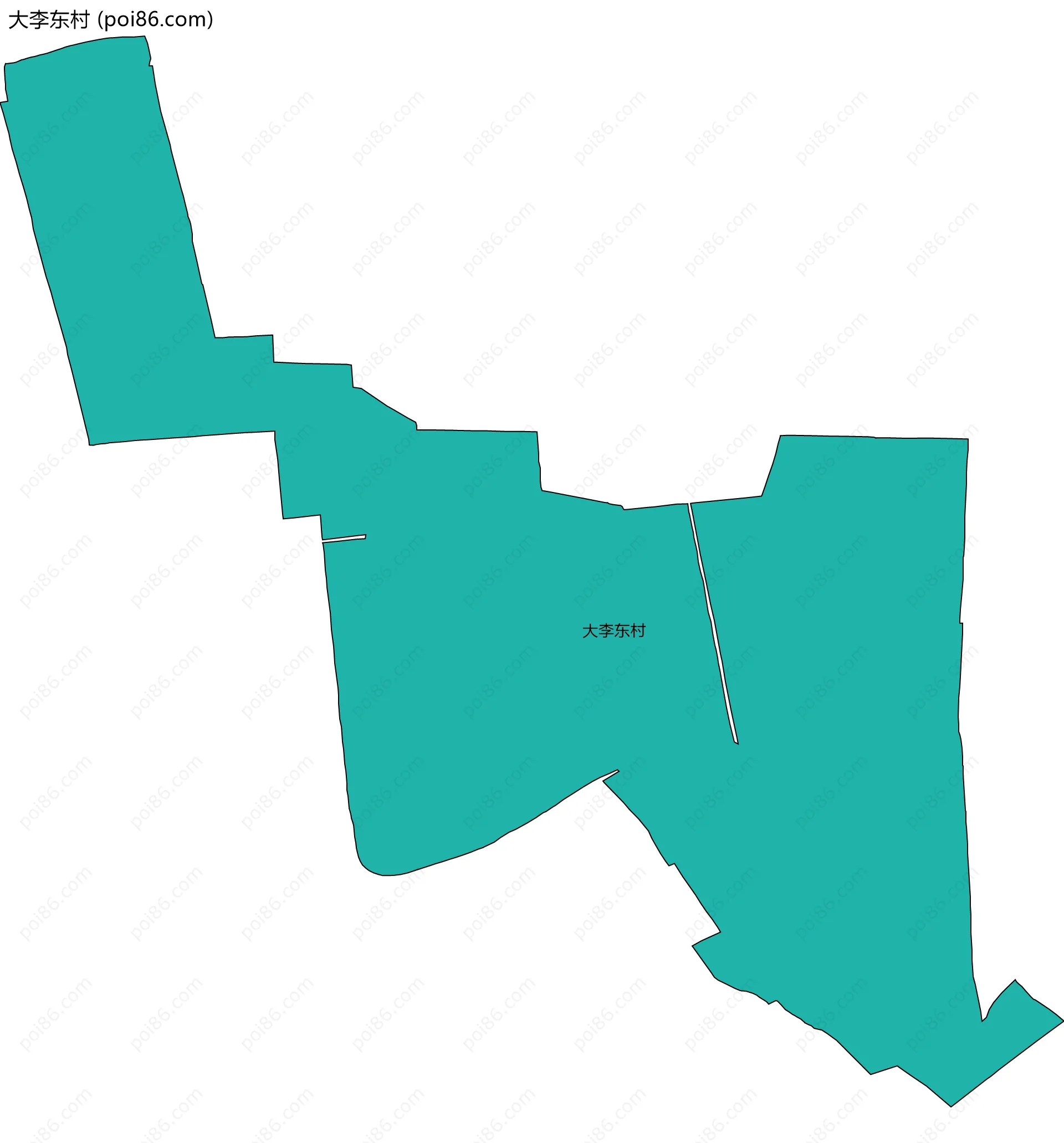 大李东村边界地图