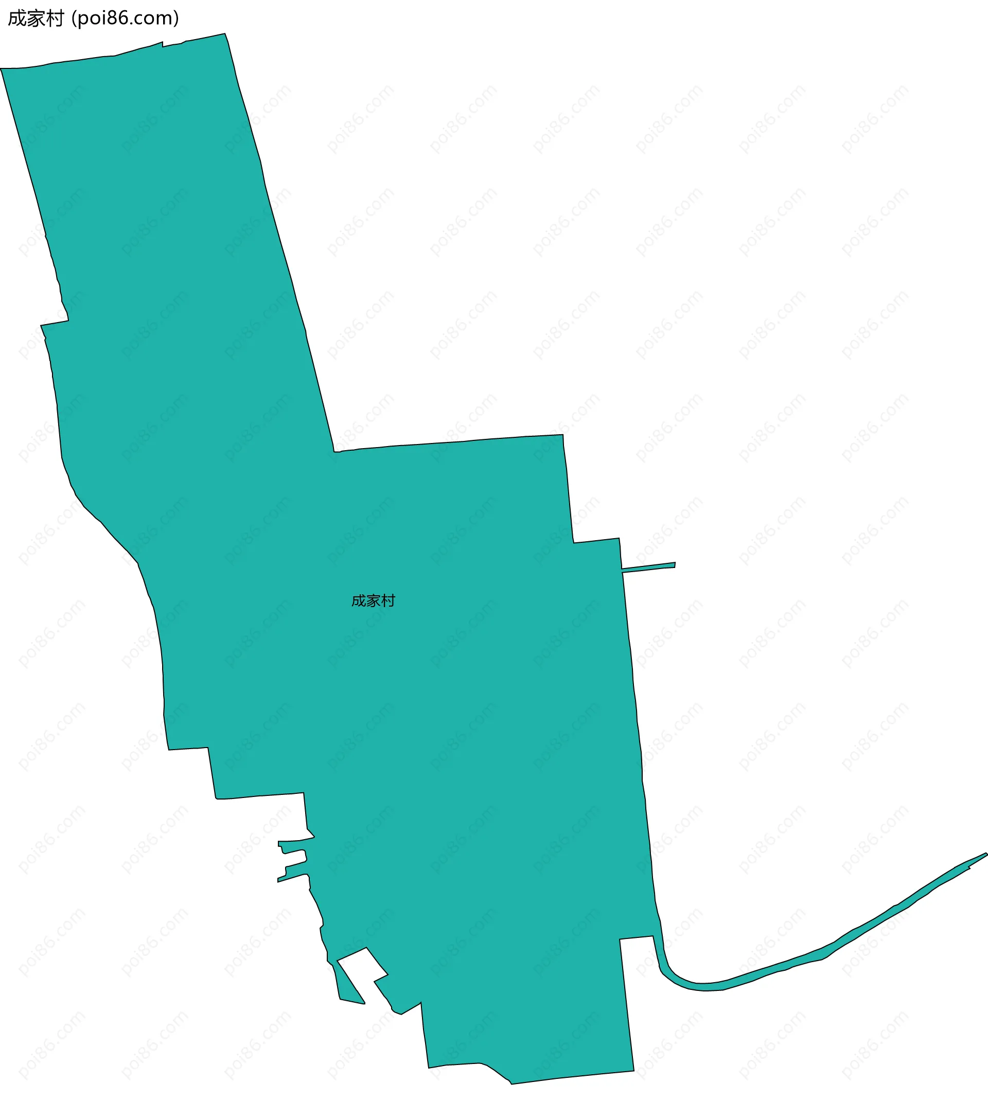 成家村边界地图