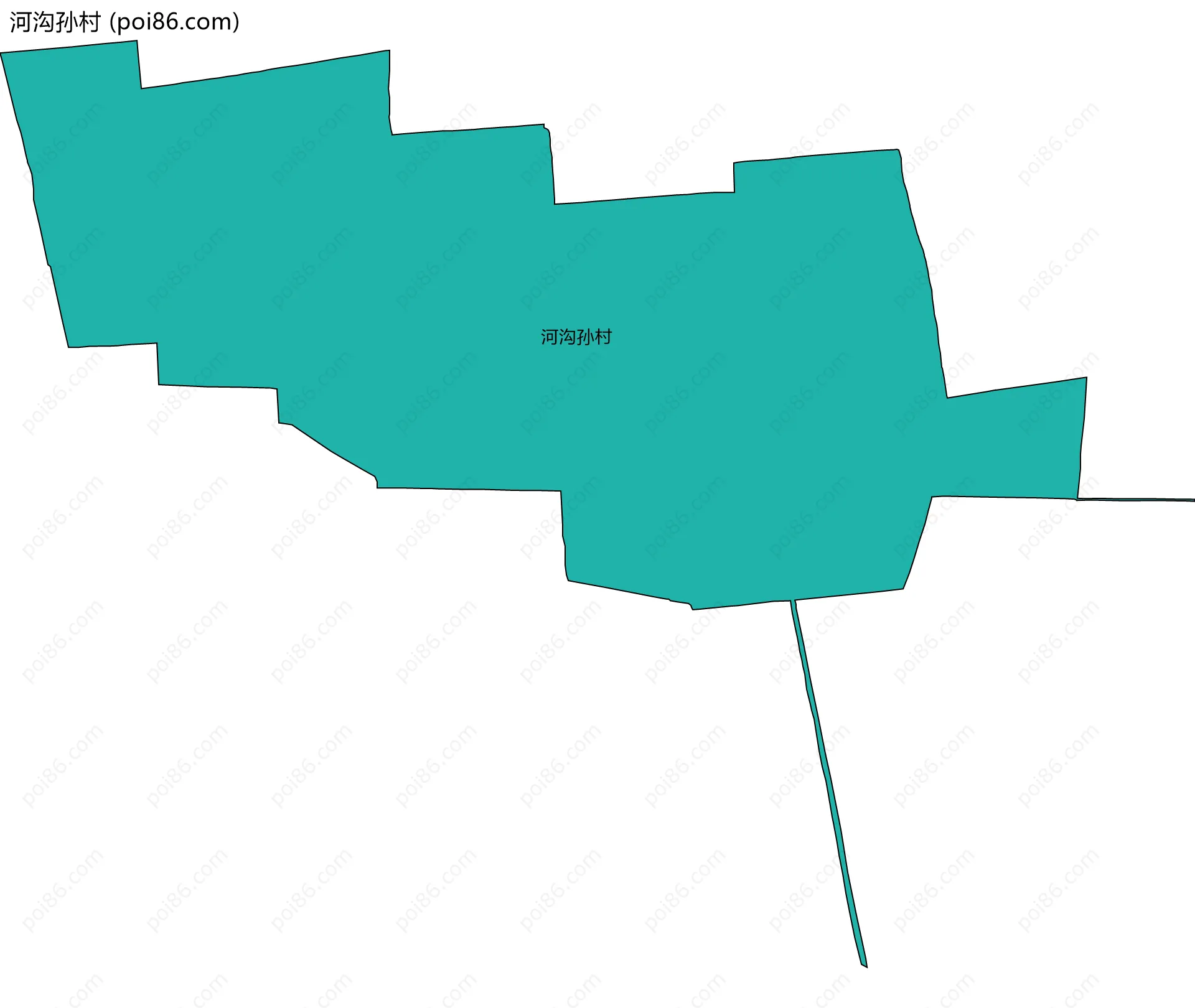 河沟孙村边界地图