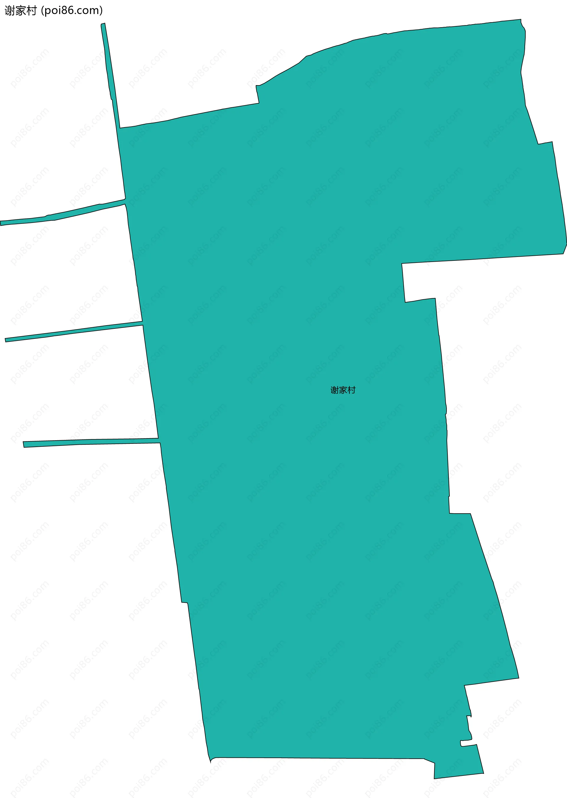 谢家村边界地图